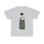 A person working hard to better his/herself - Heavy Cotton Self-Made T-shirt - self-made woman #12 - Breakthrough Collection