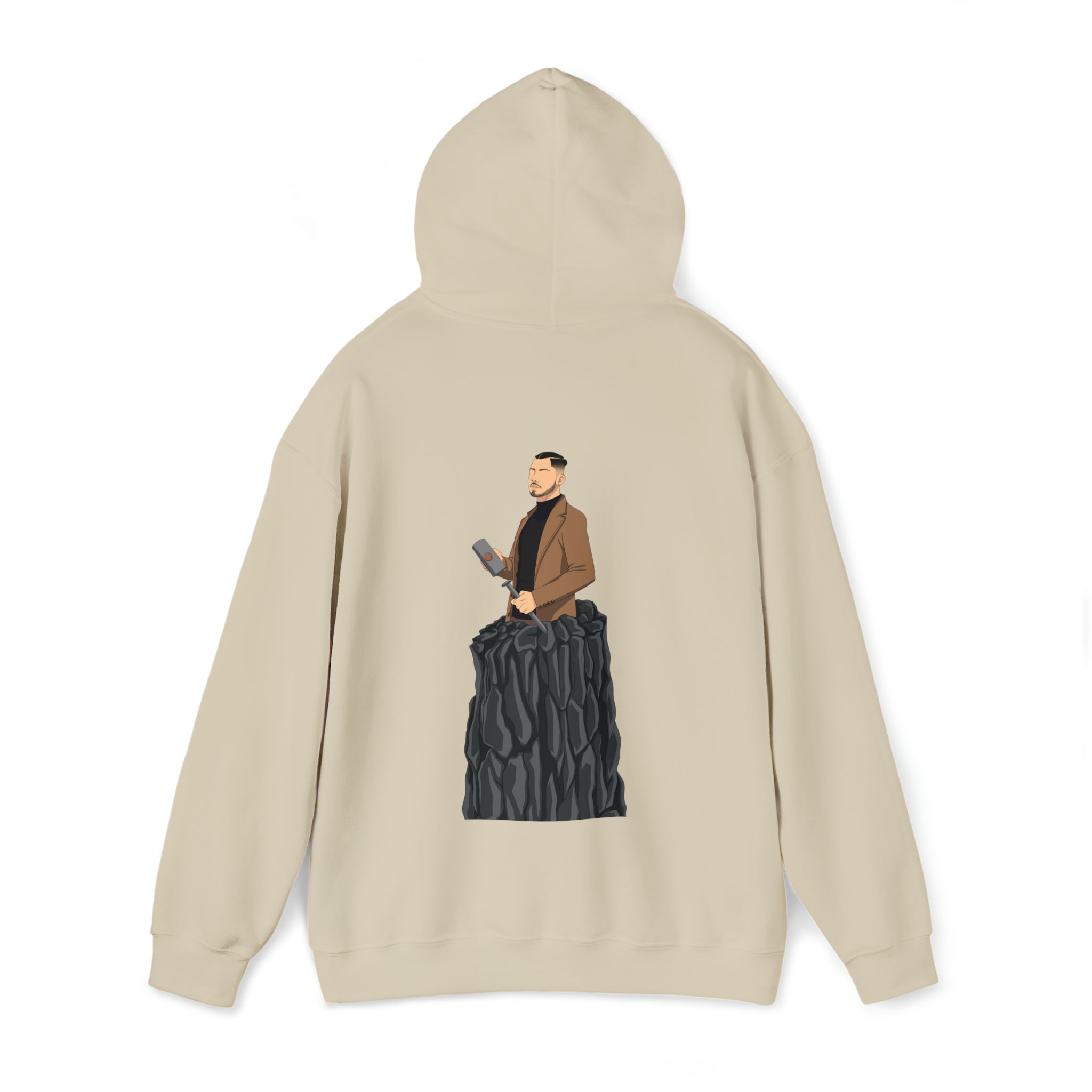 A person working hard to better his/herself - Heavy Blend™ Self-Made Hoodie - Man #14 - Breakthrough Collection