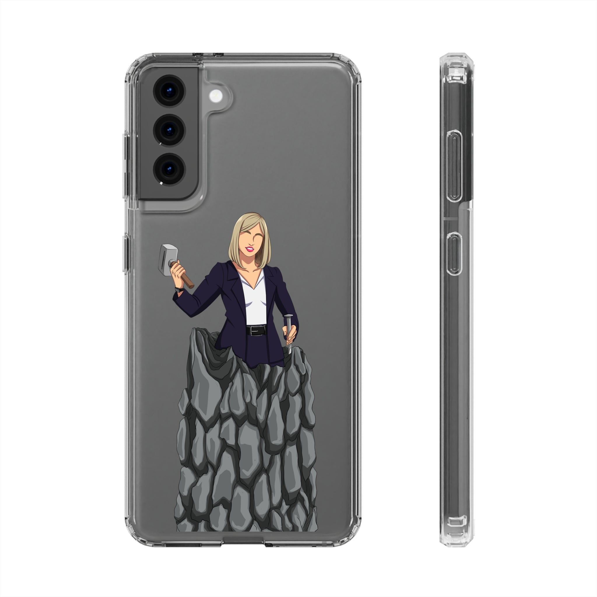 A person working hard to better his/herself - Clear Case - Self-Made Woman #3 - Breakthrough Collection