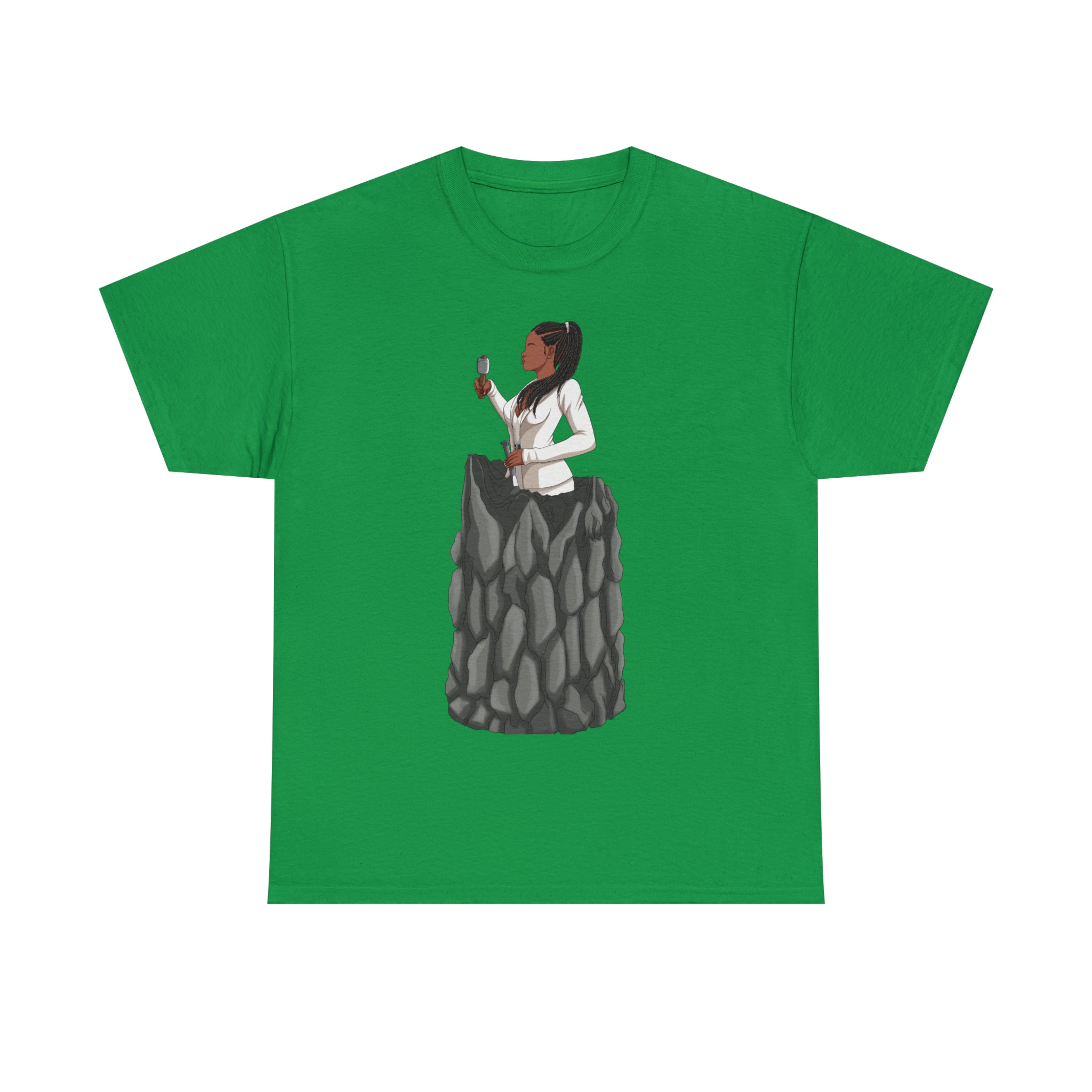 A person working hard to better his/herself - Heavy Cotton Self-Made T-shirt - self-made woman #4 - Breakthrough Collection