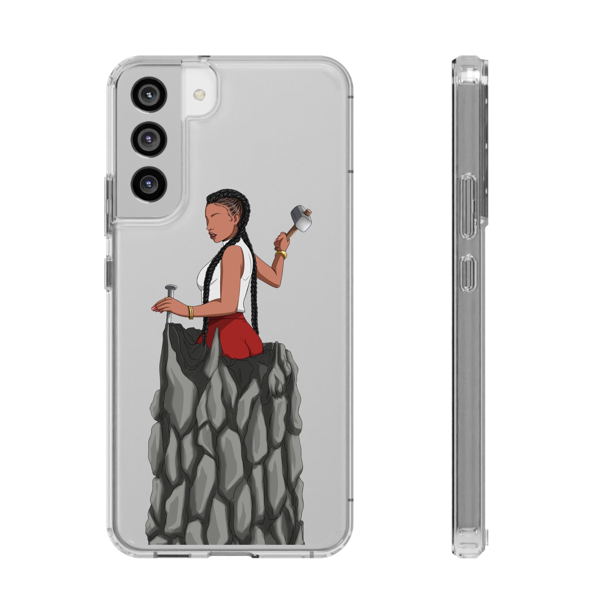 A person working hard to better his/herself - Clear Case - Self-Made Woman #7 - Breakthrough Collection