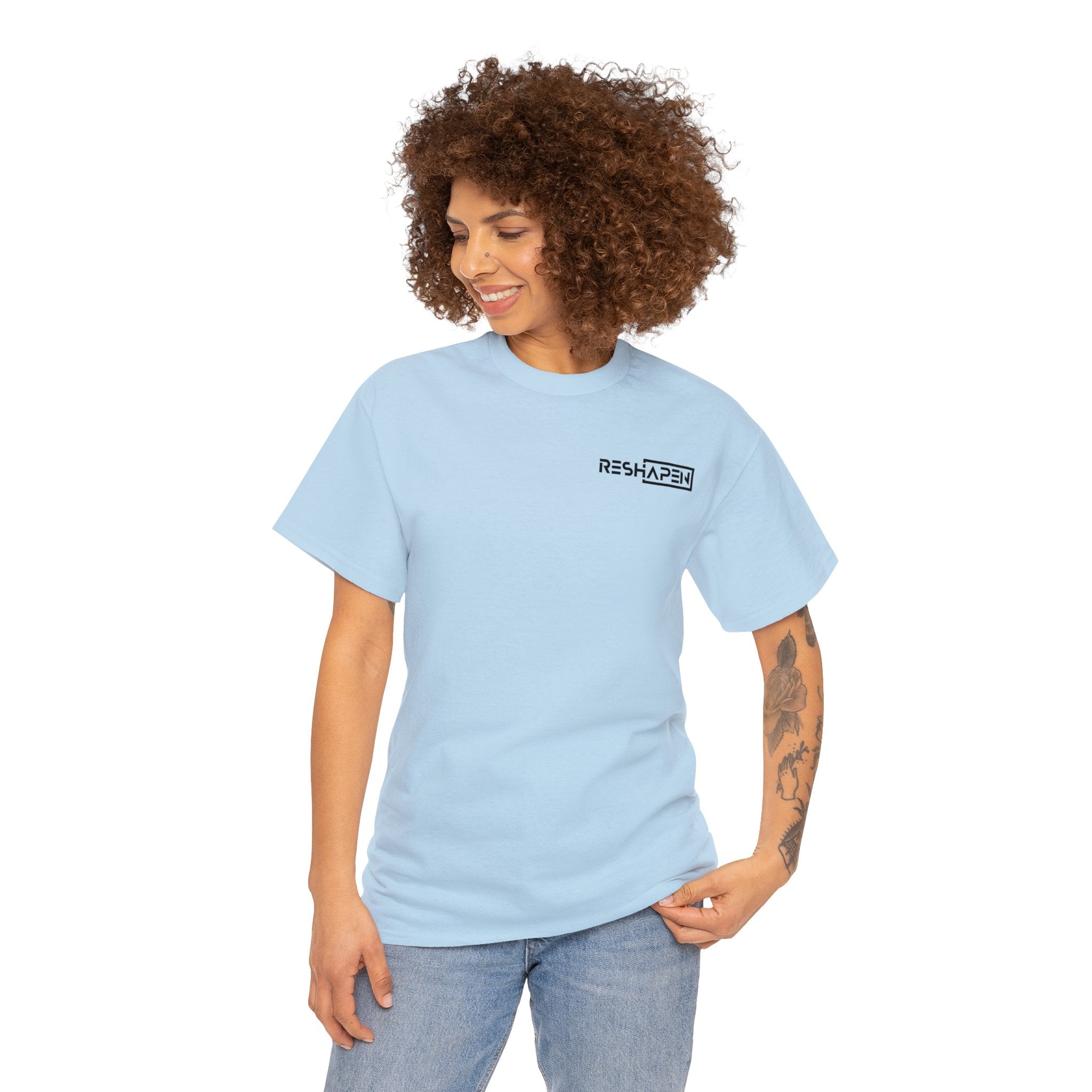 A person working hard to better his/herself - Heavy Cotton Self-Made T-shirt - Reshapen