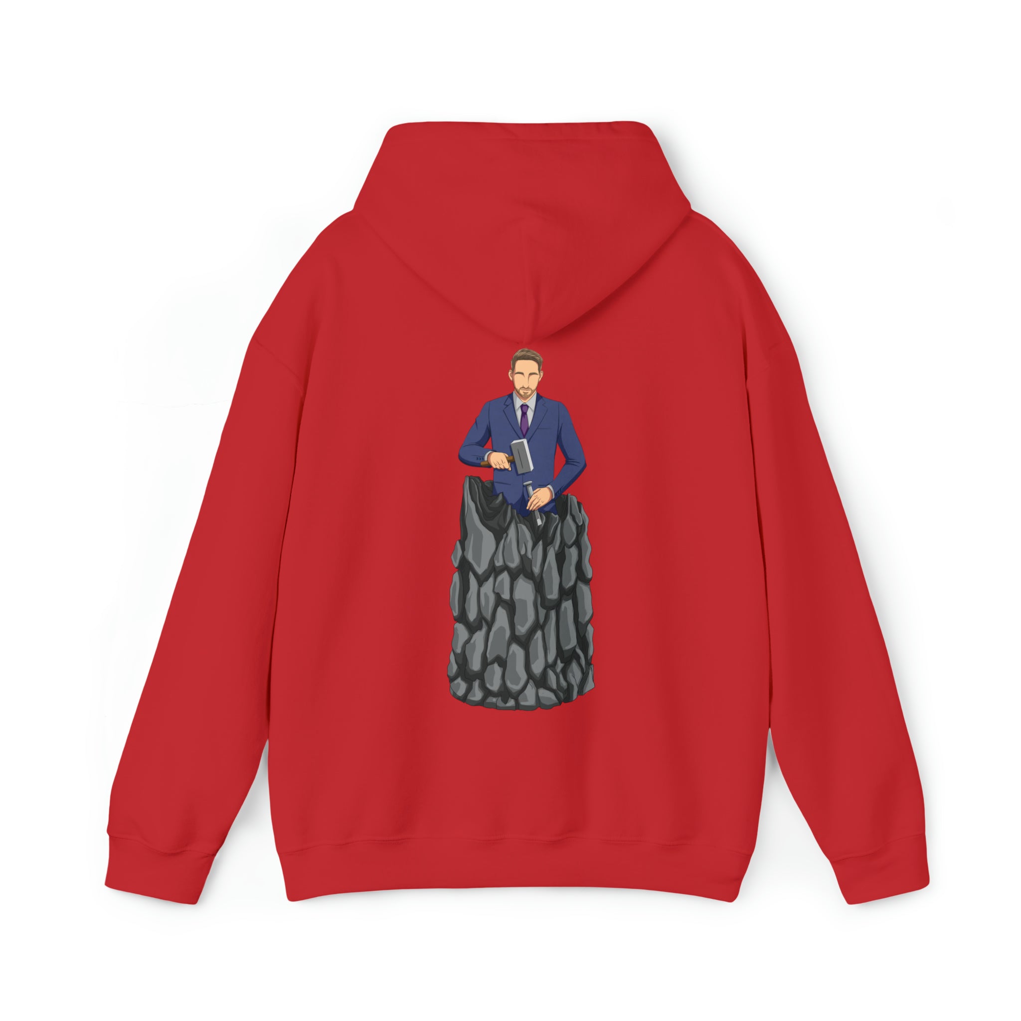 A person working hard to better his/herself - Heavy Blend™ Self-Made Hoodie - Man #8 - Breakthrough Collection