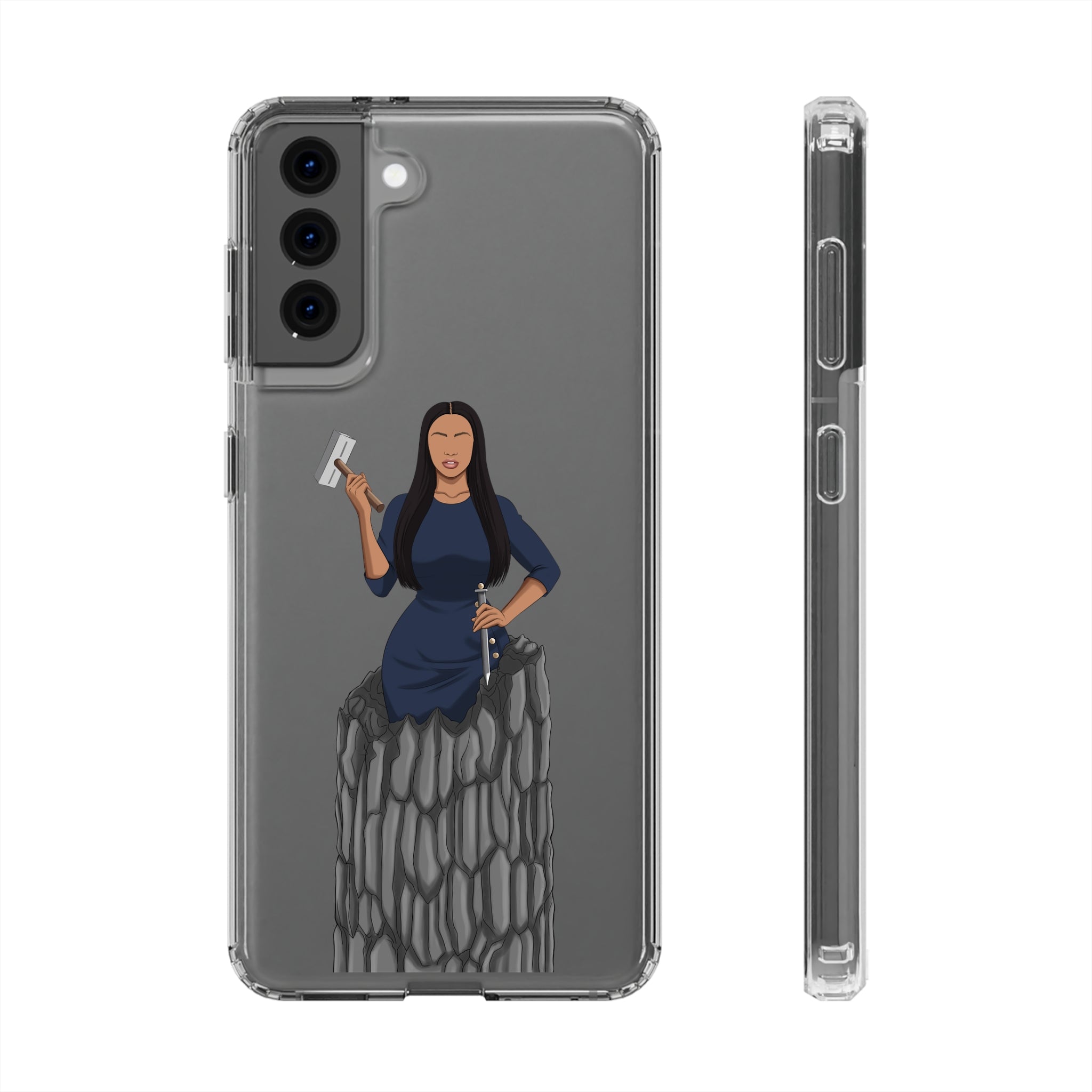 A person working hard to better his/herself - Clear Case - Self-Made Woman #9 - Breakthrough Collection
