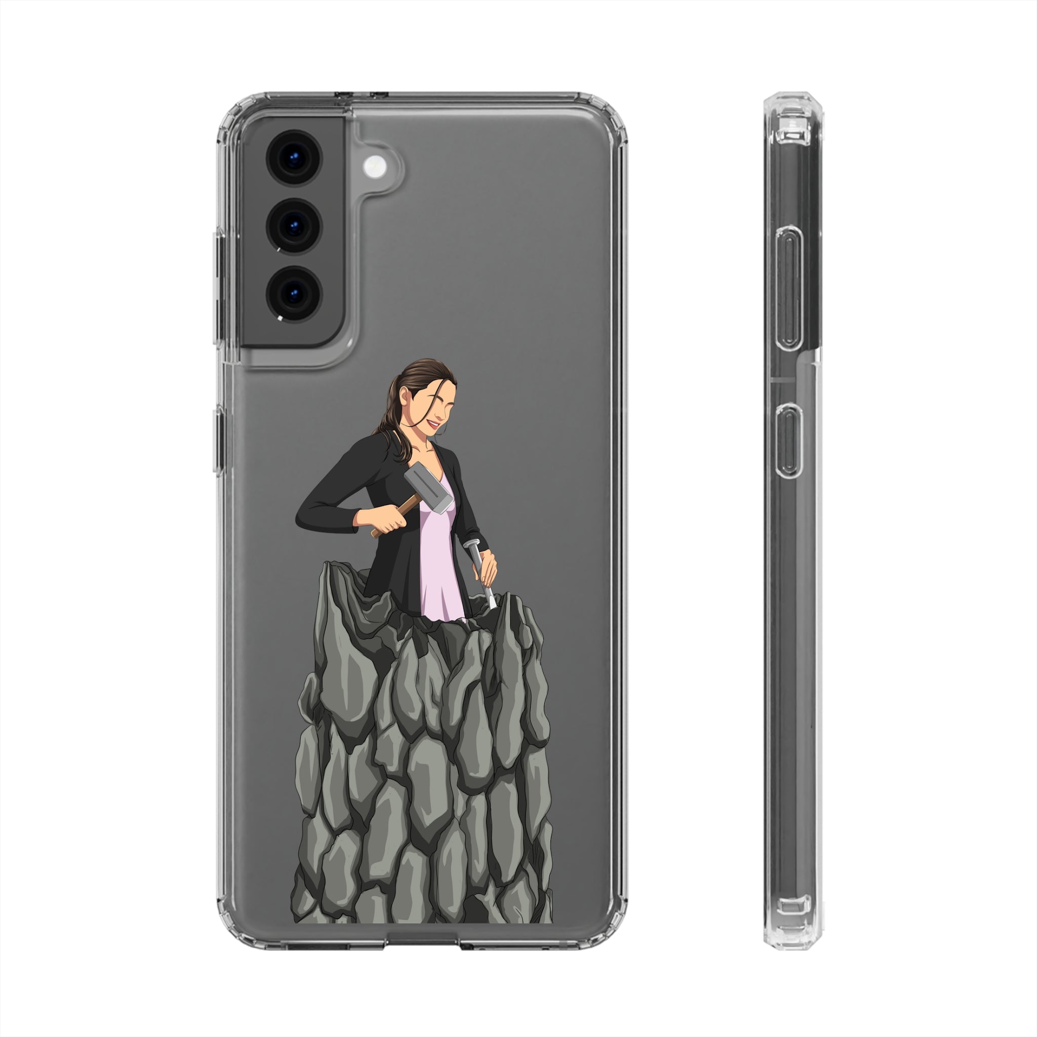 A person working hard to better his/herself - Clear Case - Self-Made Woman #8 - Breakthrough Collection