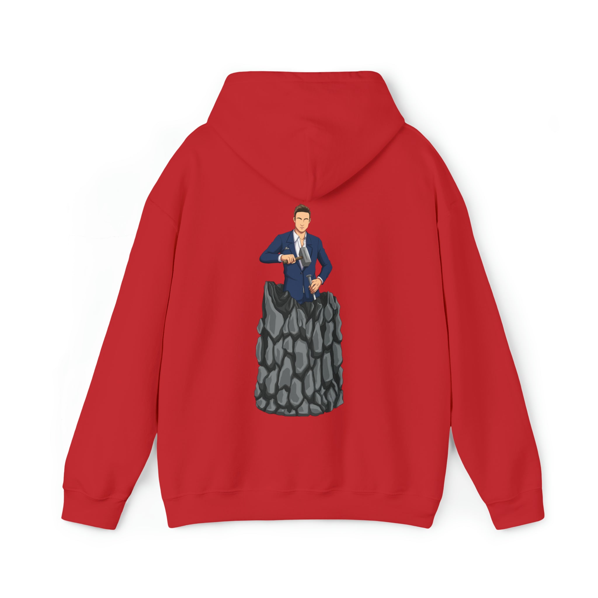 A person working hard to better his/herself - Heavy Blend™ Self-Made Hoodie - Man #5