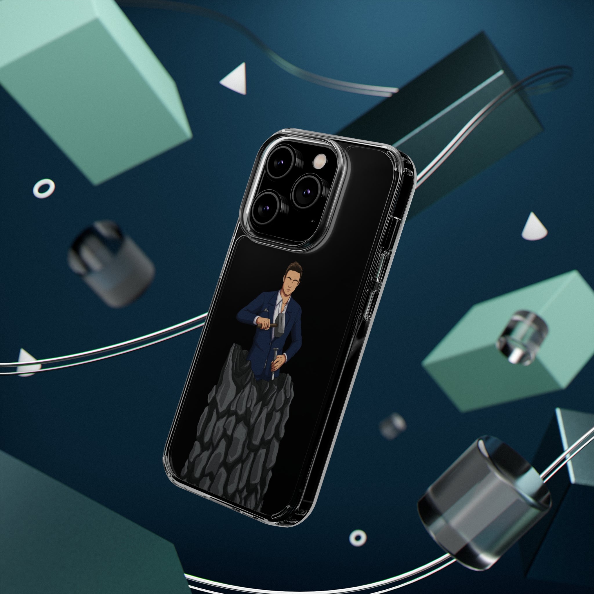 A person working hard to better his/herself - Clear Case - Self-Made Man #5 - Breakthrough Collection