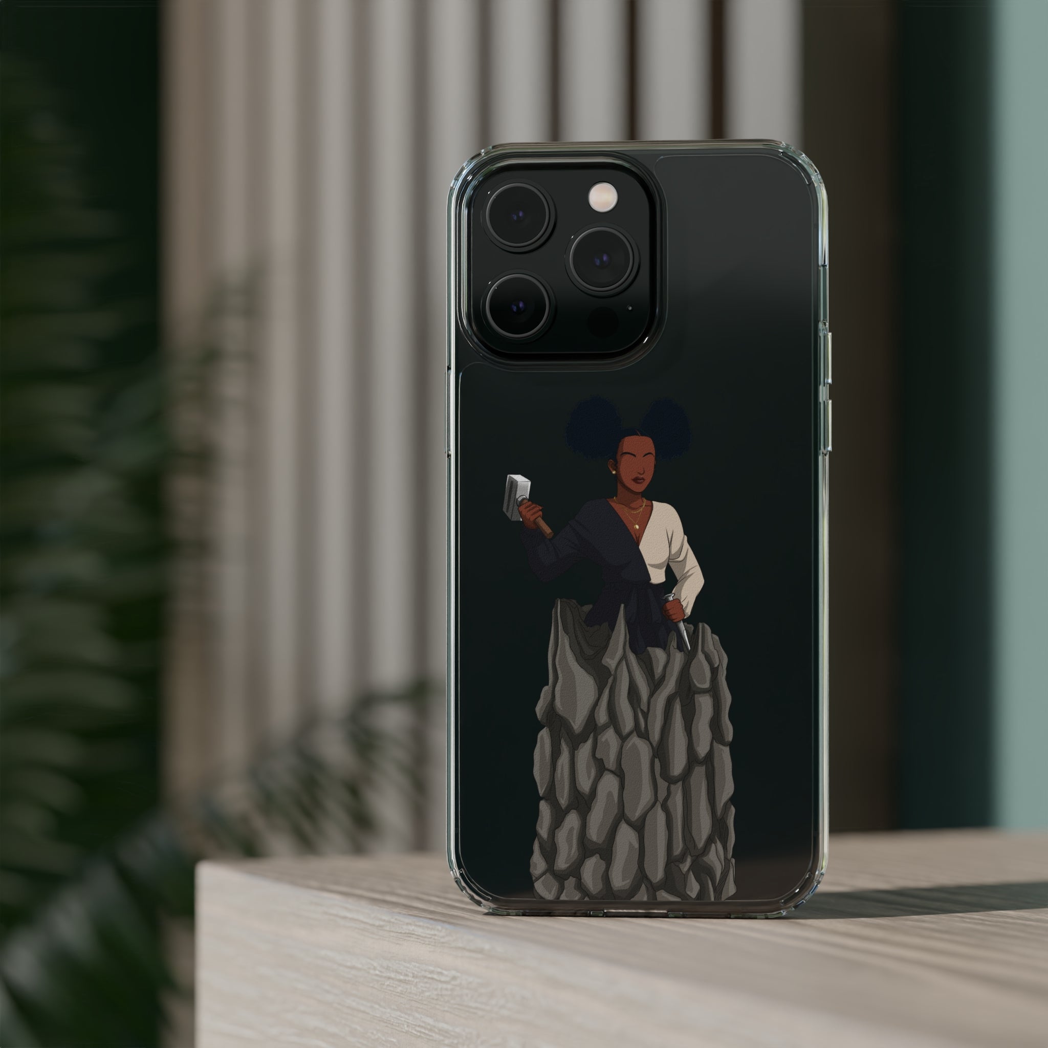 A person working hard to better his/herself - Clear Case - Self-Made Woman #10 - Breakthrough Collection