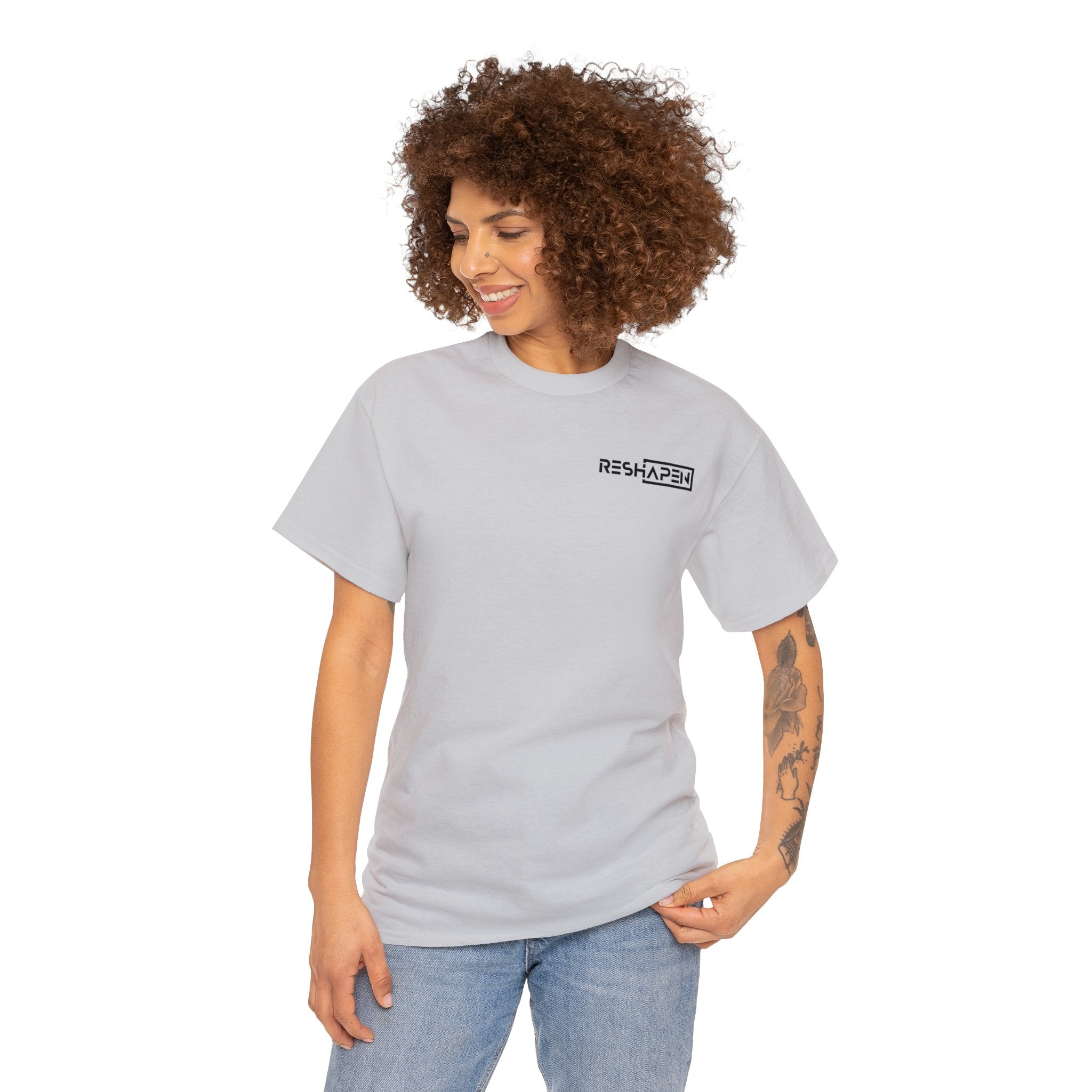 A person working hard to better his/herself - Heavy Cotton Self-Made T-shirt - Reshapen