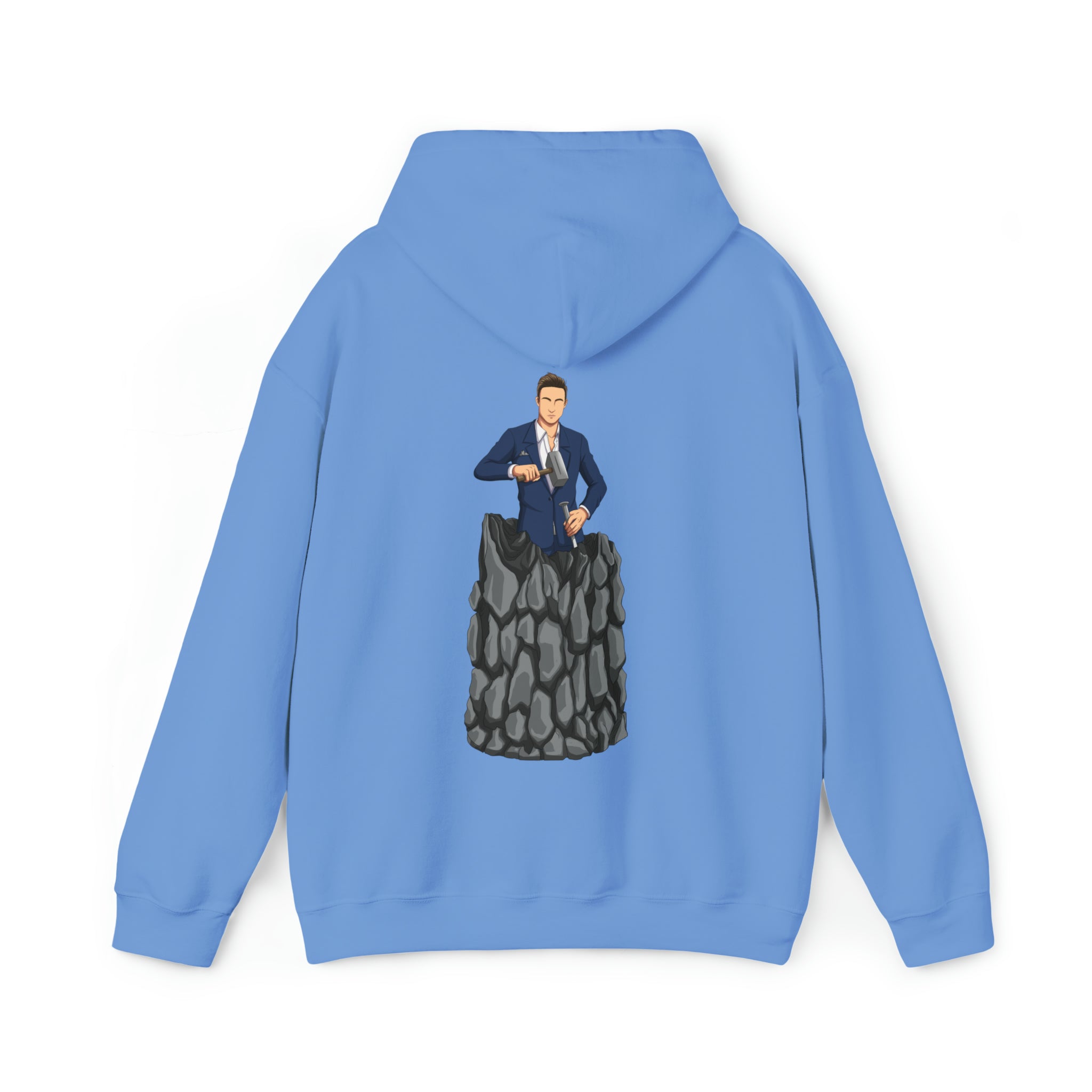 A person working hard to better his/herself - Heavy Blend™ Self-Made Hoodie - Man #5