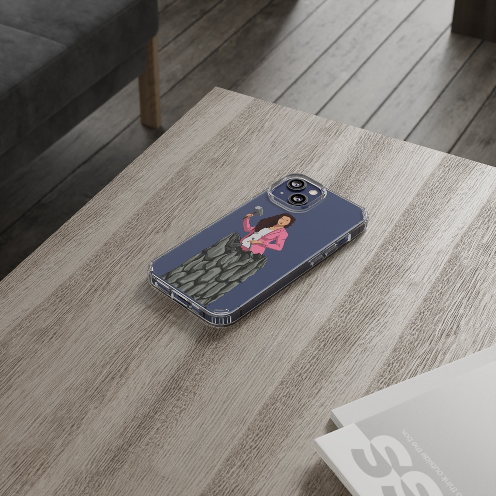 A person working hard to better his/herself - Clear Case - Self-Made Woman #13 - Breakthrough Collection
