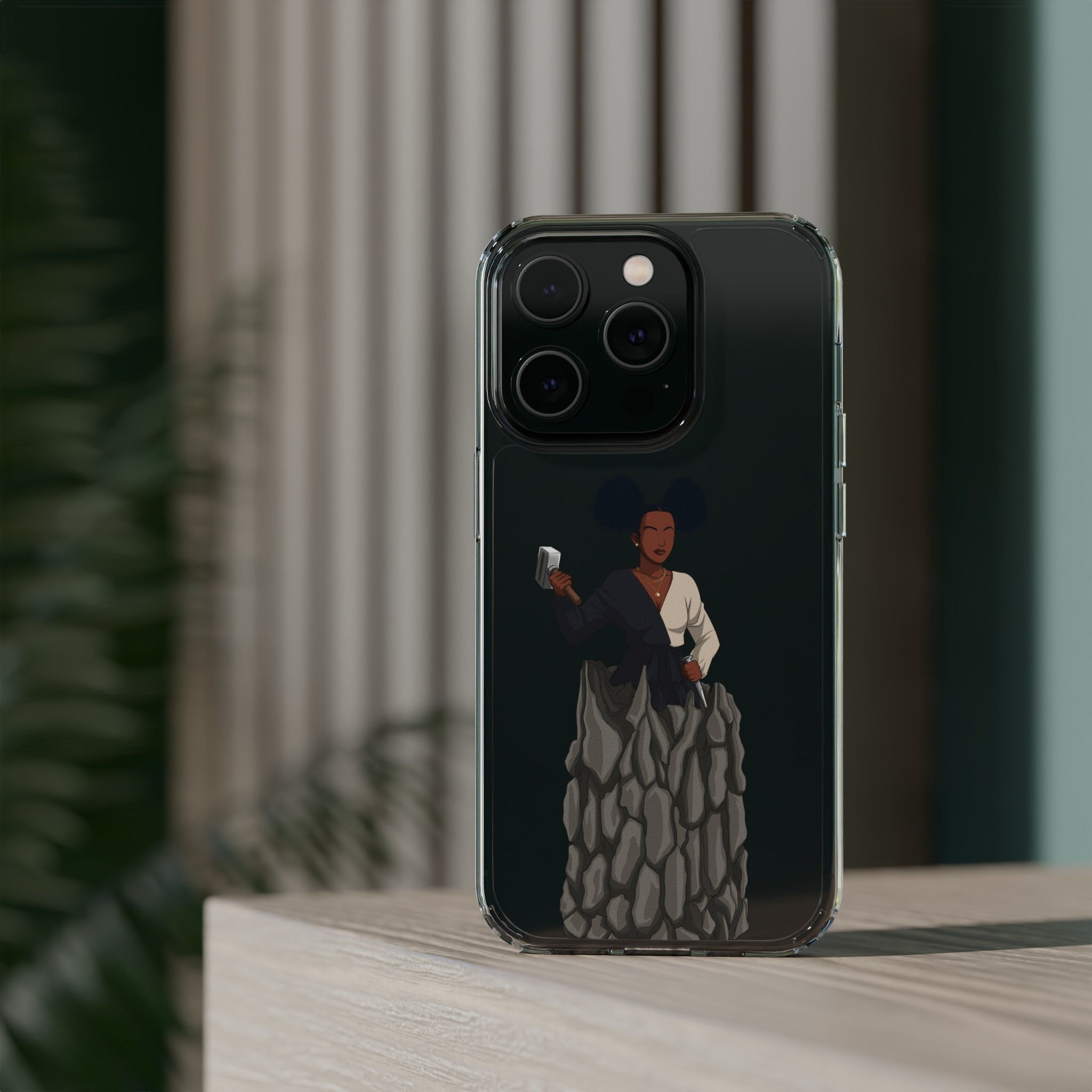 A person working hard to better his/herself - Clear Case - Self-Made Woman #10 - Breakthrough Collection