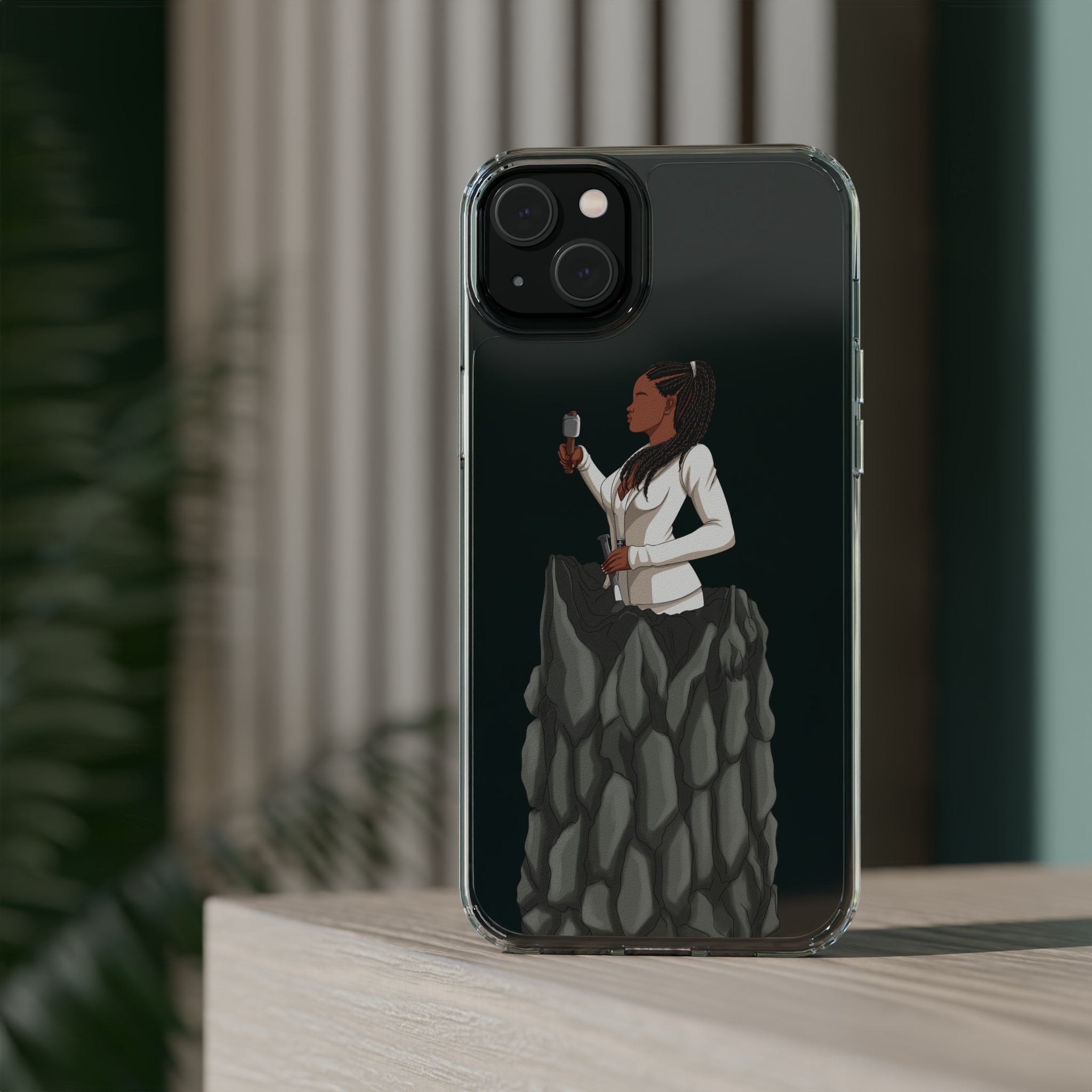 A person working hard to better his/herself - Clear Case - Self-Made Woman #4 - Breakthrough Collection