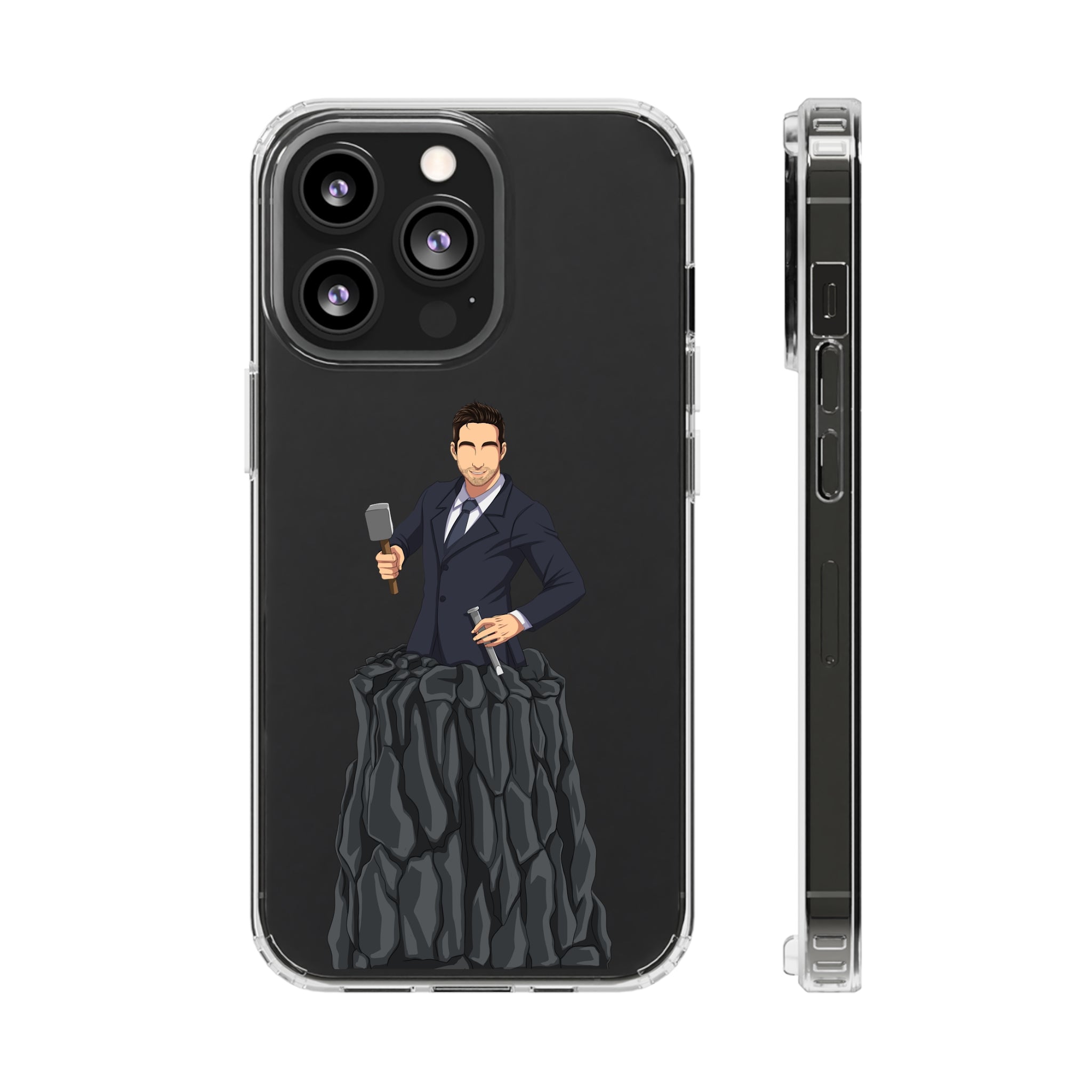 A person working hard to better his/herself - Clear Case - Self-Made Man #3 - Breakthrough Collection