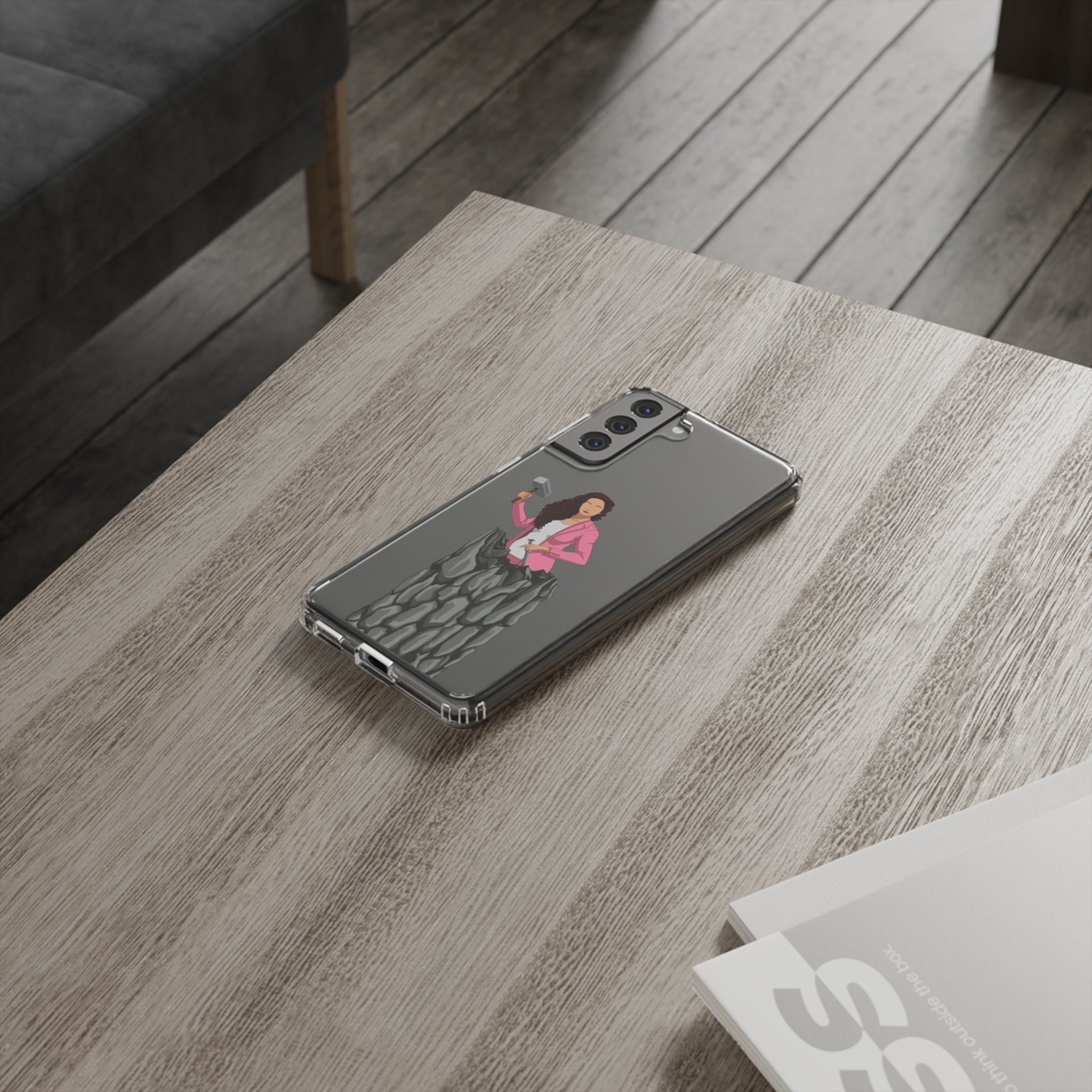 A person working hard to better his/herself - Clear Case - Self-Made Woman #13 - Breakthrough Collection