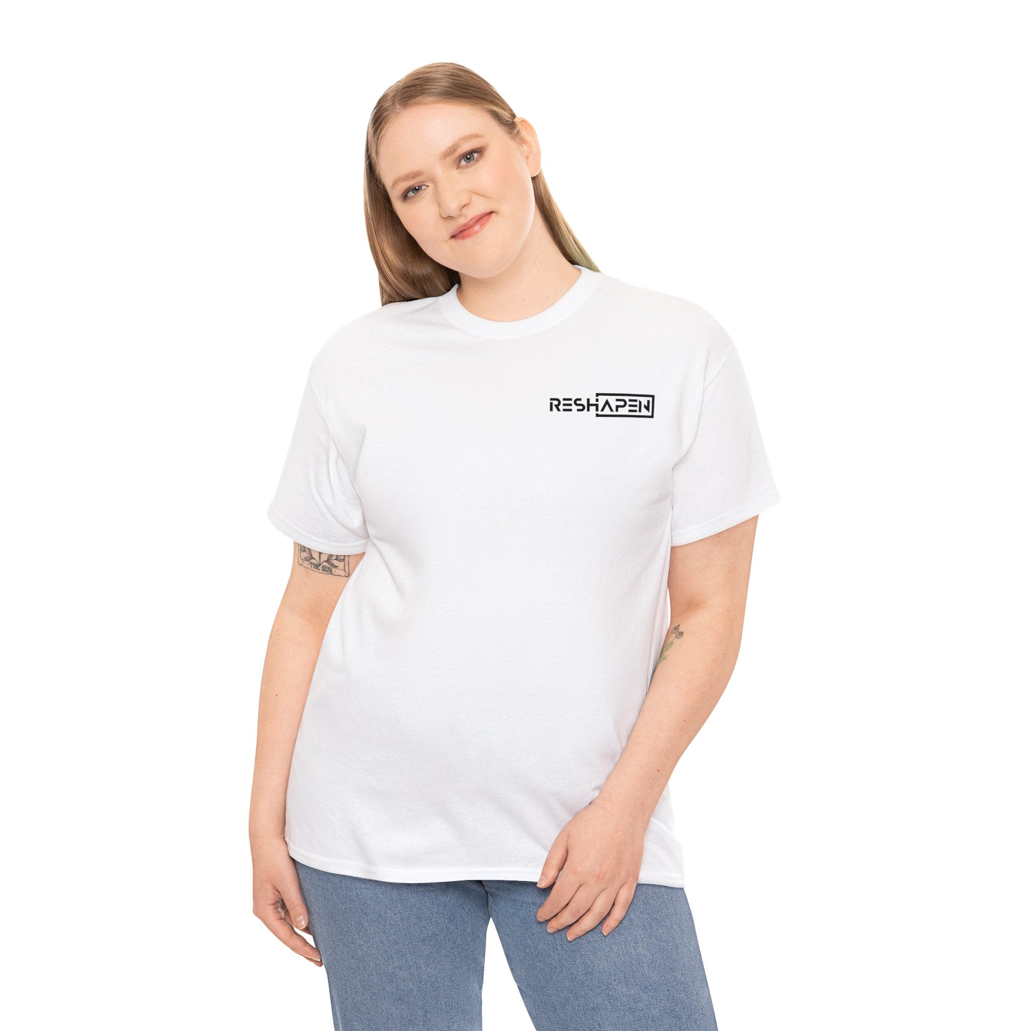 A person working hard to better his/herself - Heavy Cotton Self-Made T-shirt - Reshapen