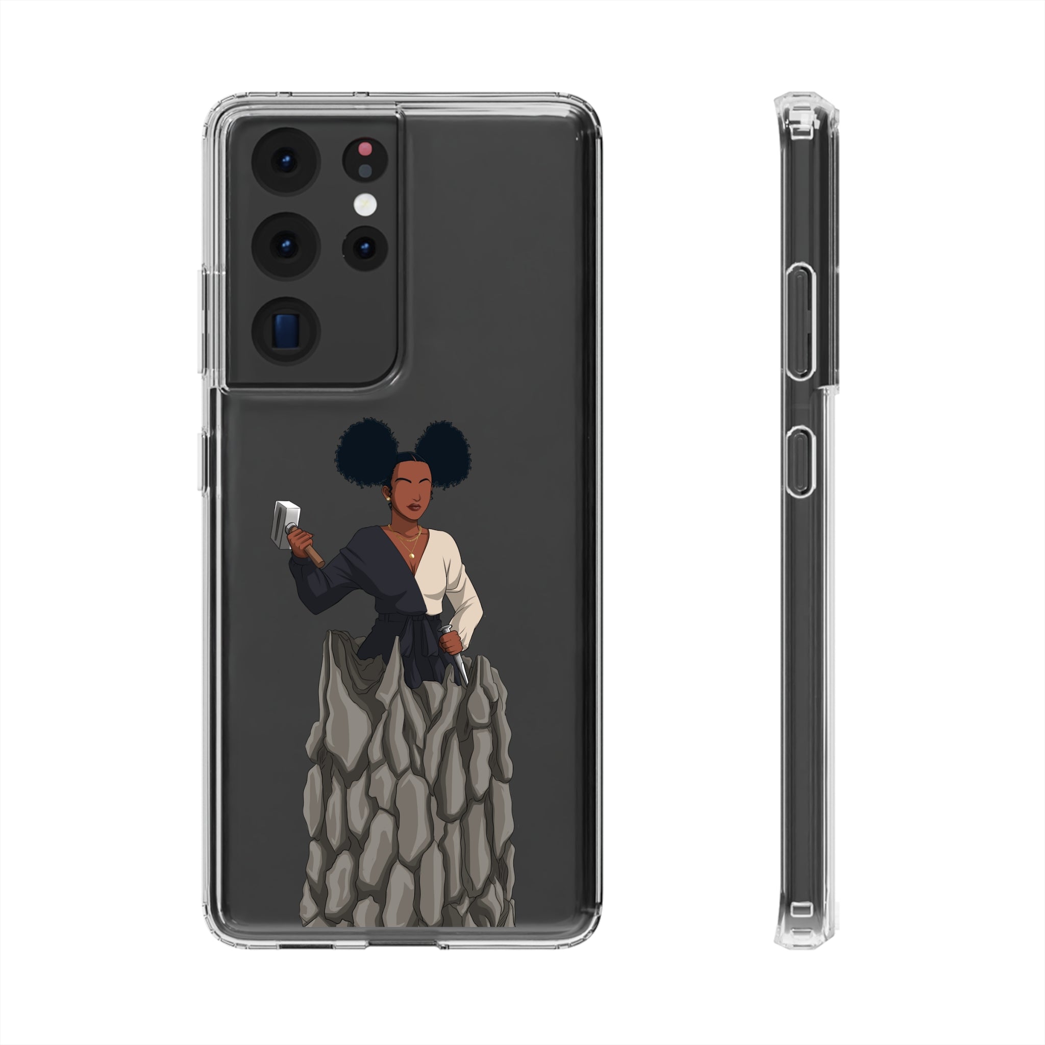 A person working hard to better his/herself - Clear Case - Self-Made Woman #10 - Breakthrough Collection
