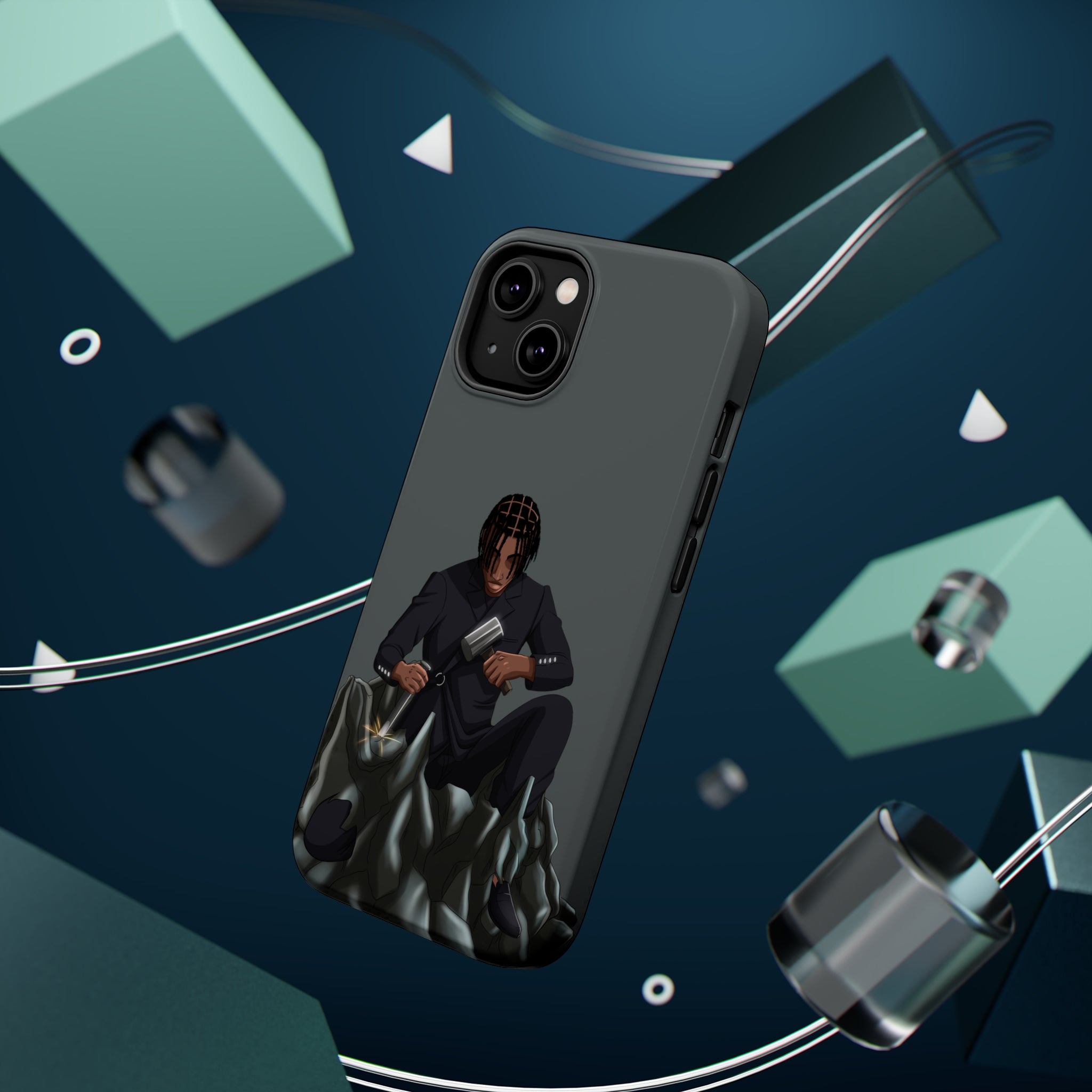 A person working hard to better his/herself - MagSafe Tough Case - Self-Made Man #13 - Breakthrough Collection
