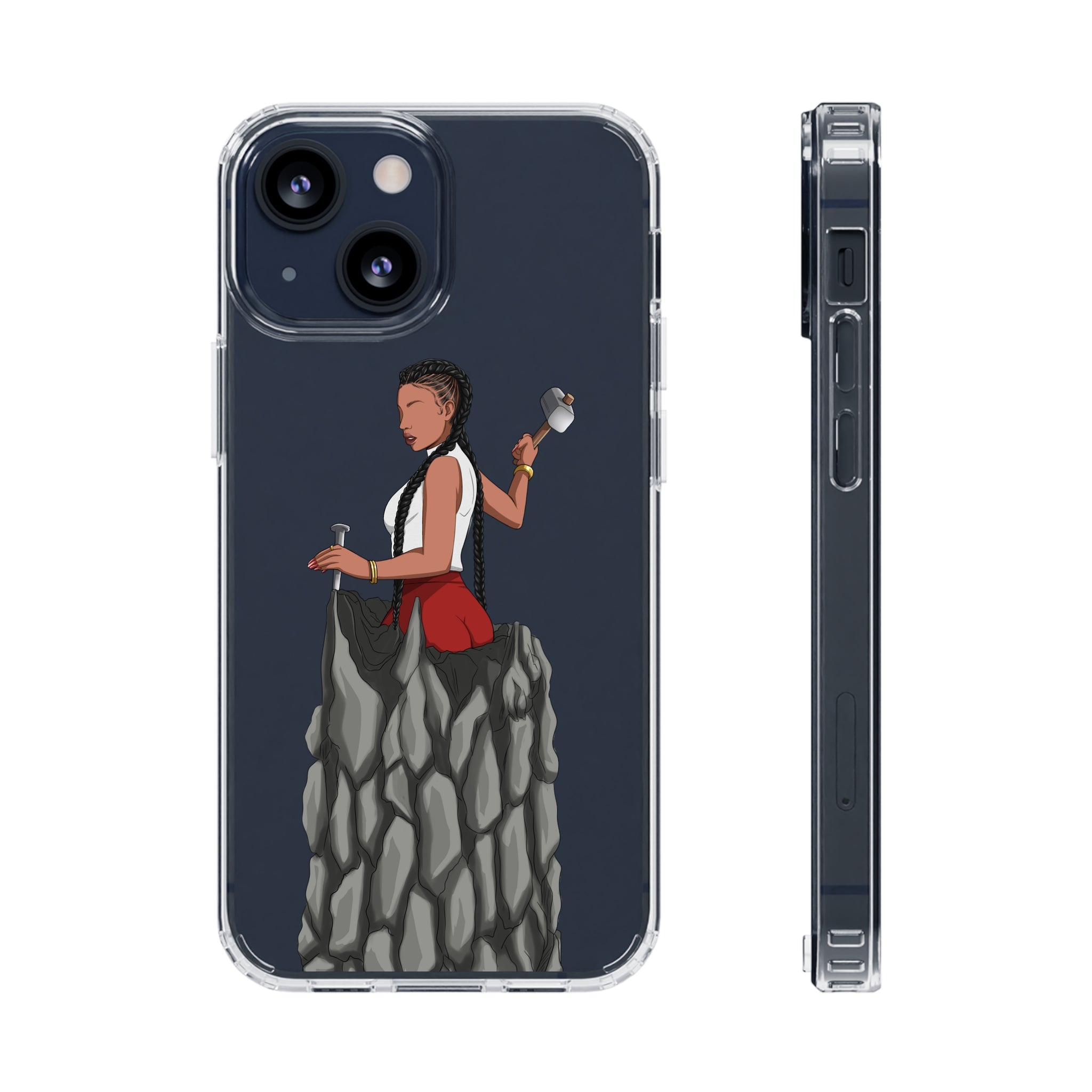 A person working hard to better his/herself - Clear Case - Self-Made Woman #7 - Breakthrough Collection