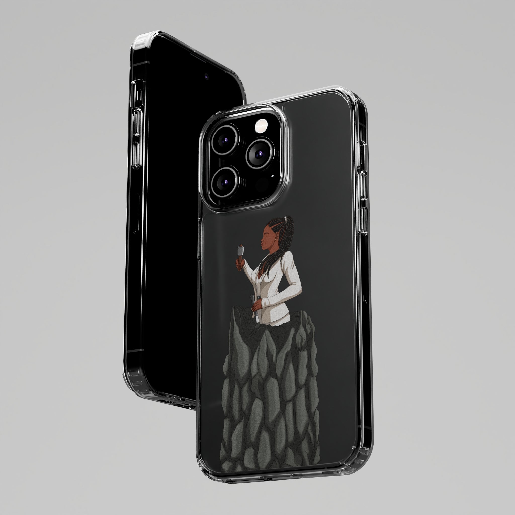 A person working hard to better his/herself - Clear Case - Self-Made Woman #4 - Breakthrough Collection