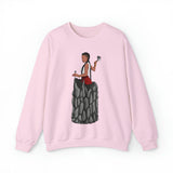A person working hard to better his/herself - Self-Made Sweatshirt Heavy Blend™ Crewneck - woman #7 - Breakthrough Collection
