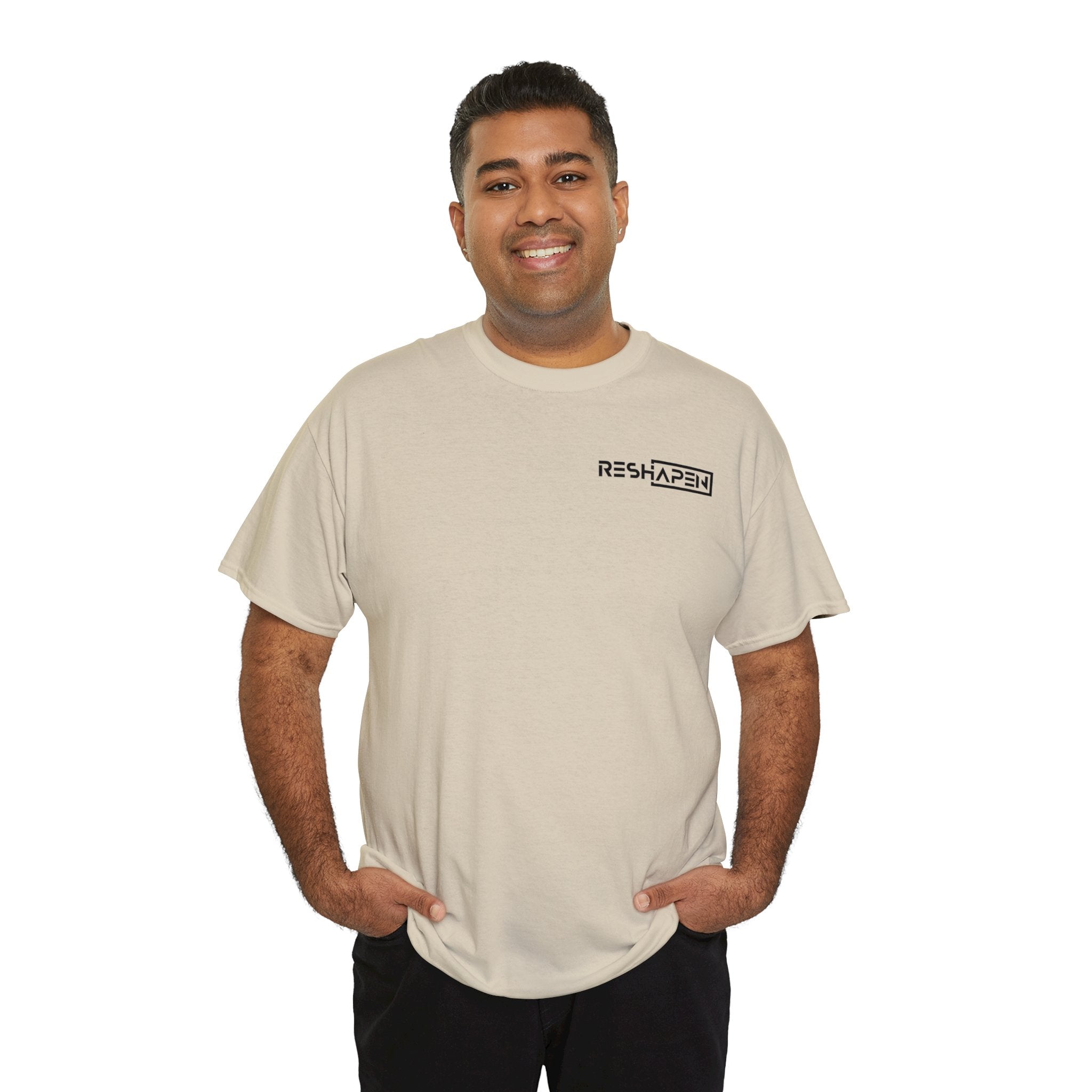 A person working hard to better his/herself - Heavy Cotton Self-Made T-shirt - Reshapen