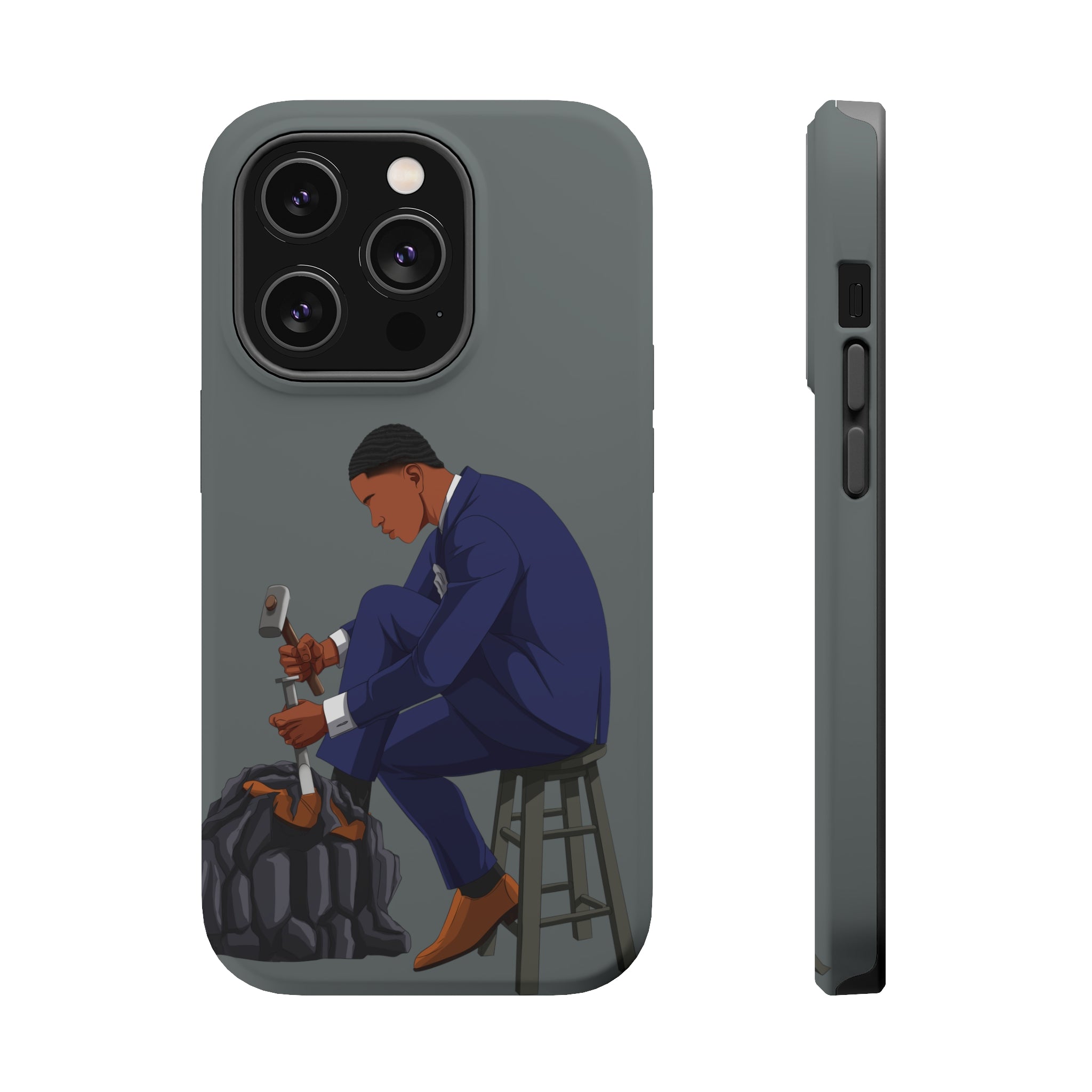 A person working hard to better his/herself - MagSafe Tough Case - Self-Made Man #11 - Breakthrough Collection