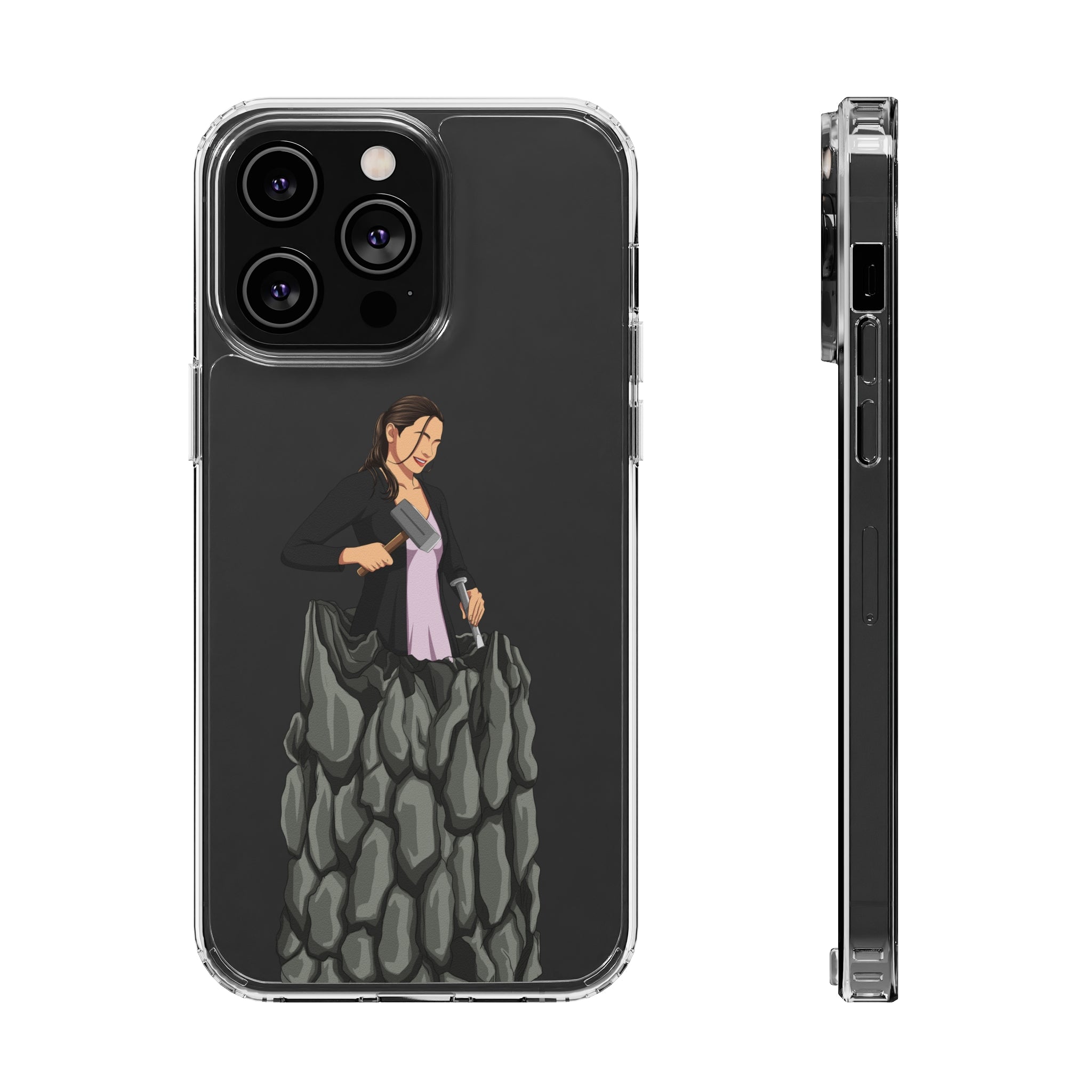 A person working hard to better his/herself - Clear Case - Self-Made Woman #8 - Breakthrough Collection