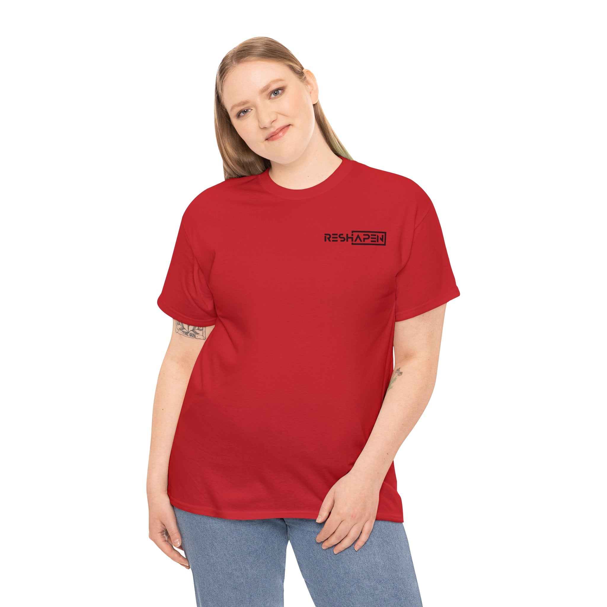 A person working hard to better his/herself - Heavy Cotton Self-Made T-shirt - Reshapen