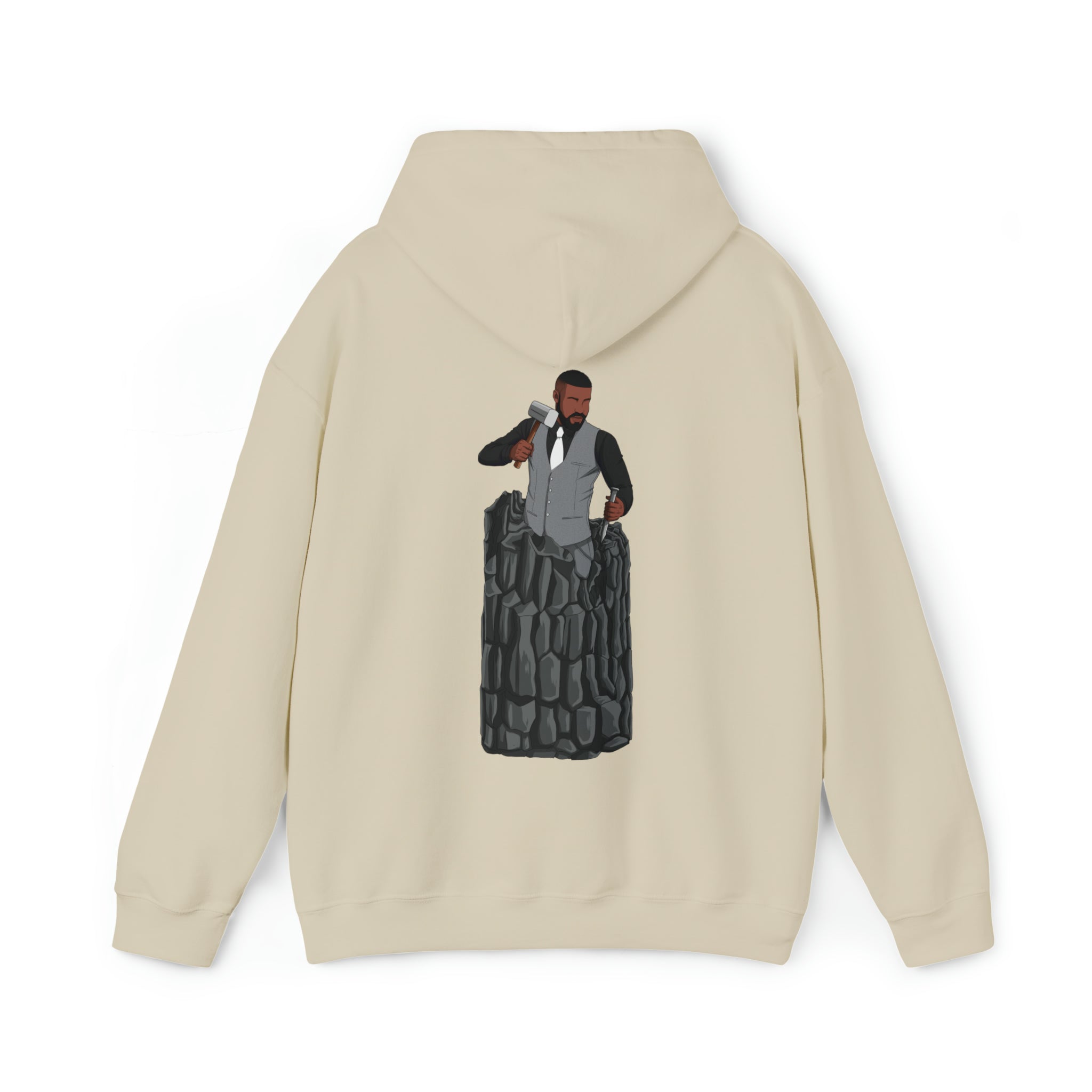 A person working hard to better his/herself - Heavy Blend™ Self-Made Hoodie - Man #6 - Breakthrough Collection