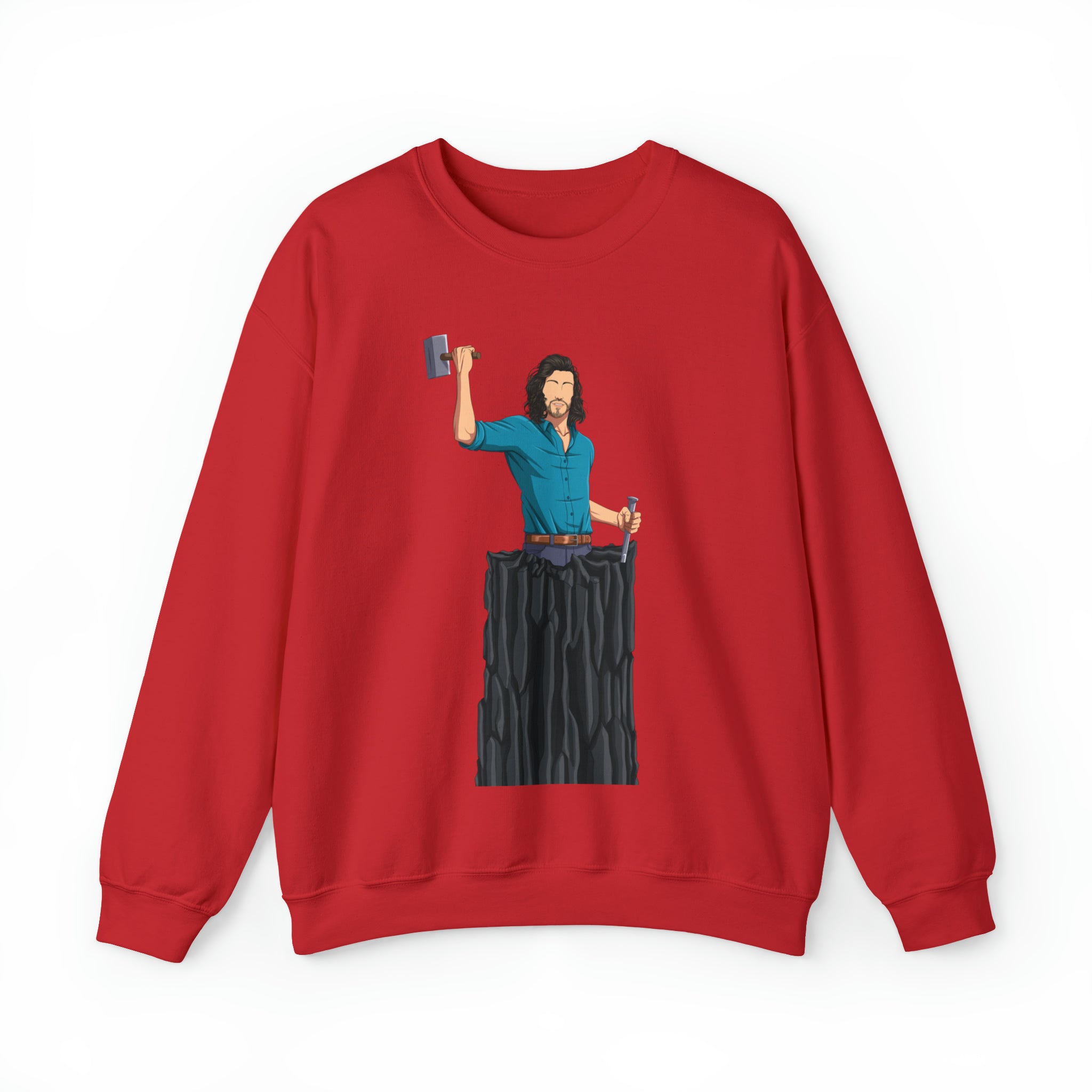 A person working hard to better his/herself - Self-Made Sweatshirt Heavy Blend™ Crewneck - Man #10 - Breakthrough Collection