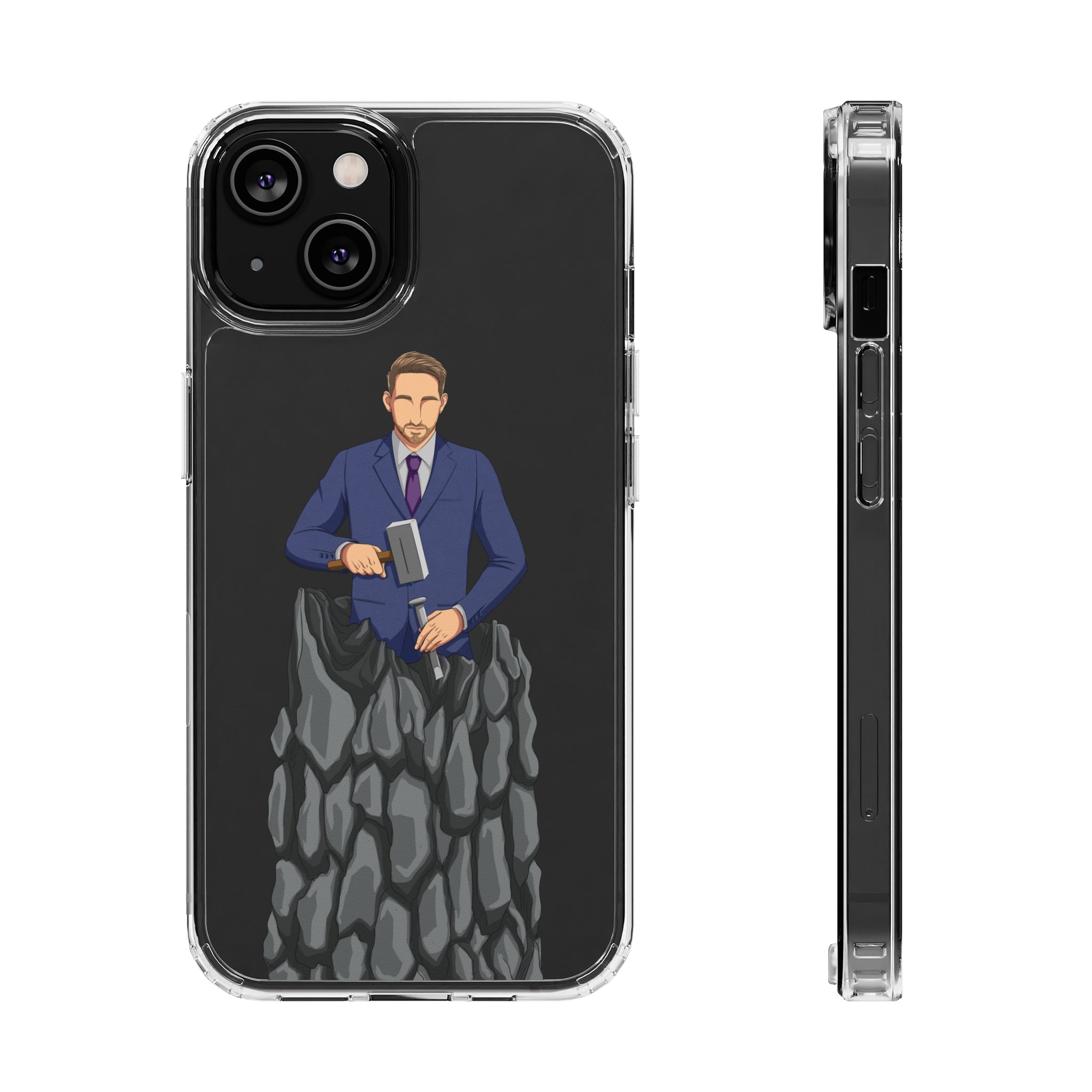 A person working hard to better his/herself - Clear Case - Self-Made Man #8 - Breakthrough Collection