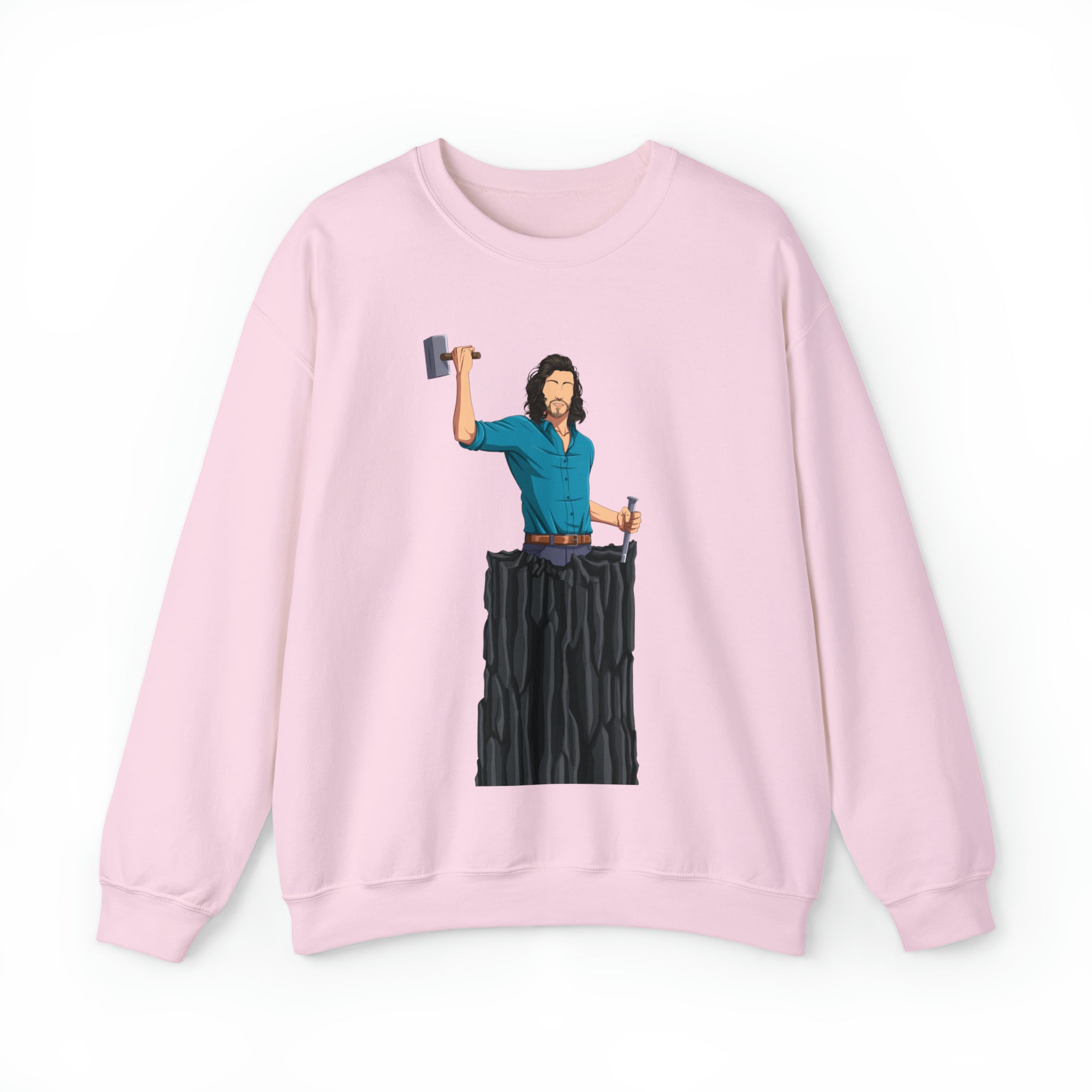 A person working hard to better his/herself - Self-Made Sweatshirt Heavy Blend™ Crewneck - Man #10 - Breakthrough Collection