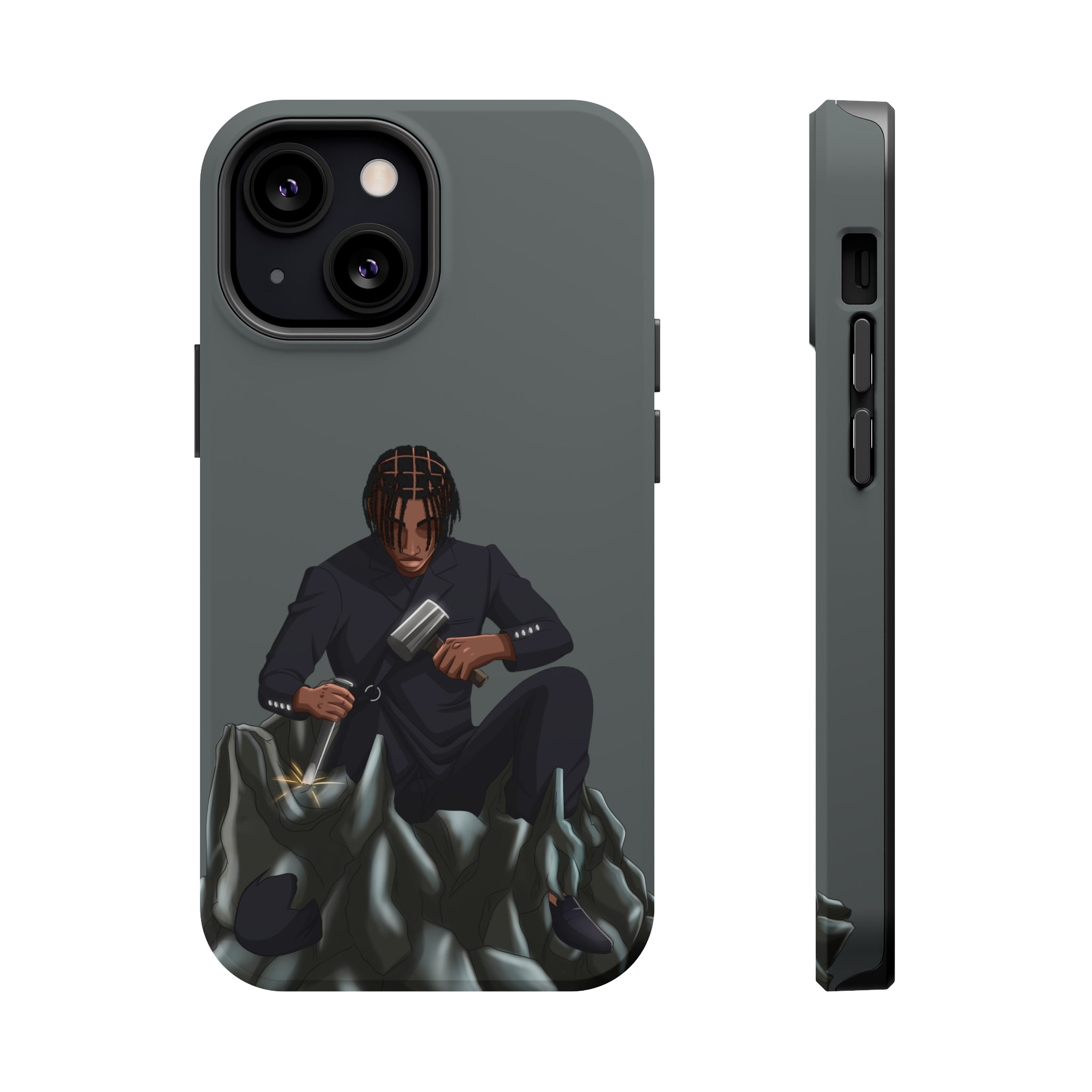 A person working hard to better his/herself - MagSafe Tough Case - Self-Made Man #13 - Breakthrough Collection