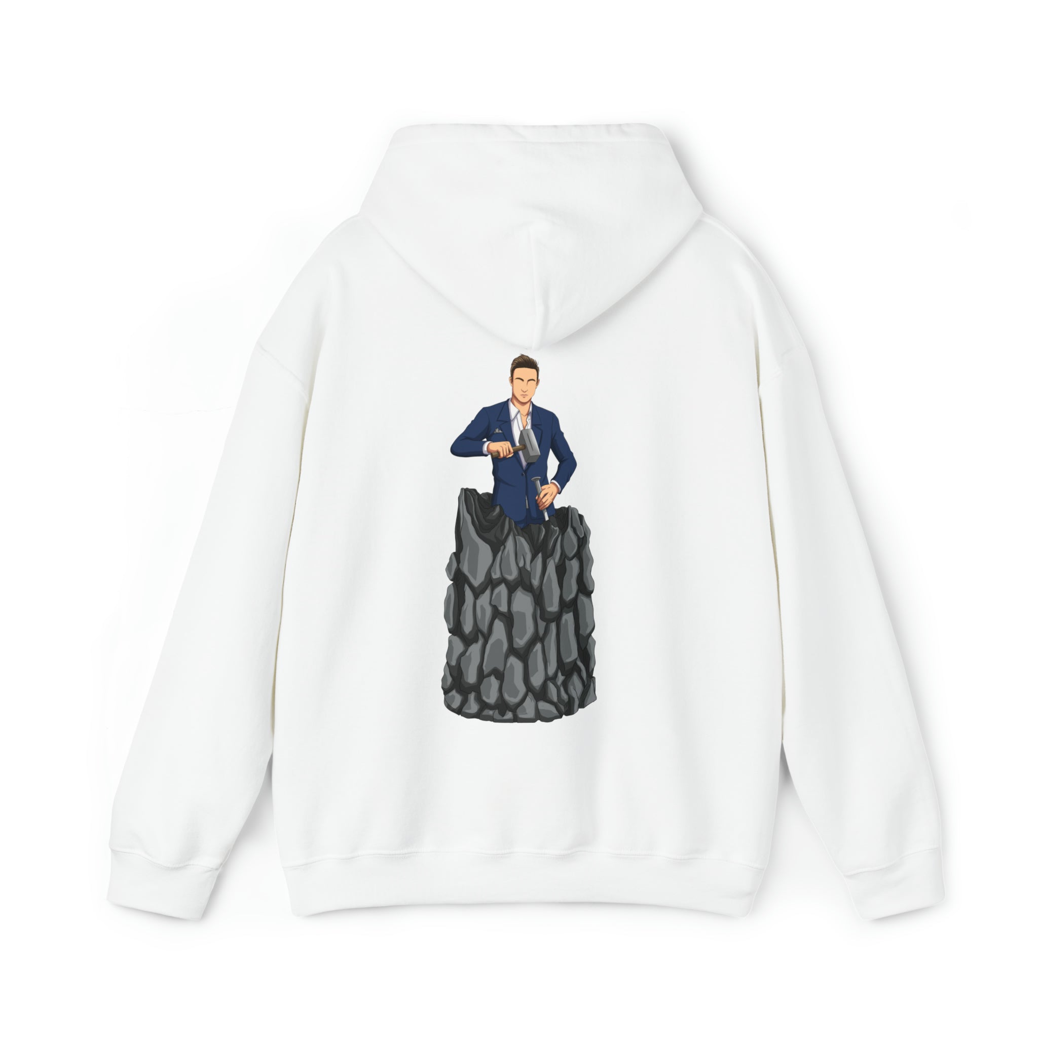 A person working hard to better his/herself - Heavy Blend™ Self-Made Hoodie - Man #5