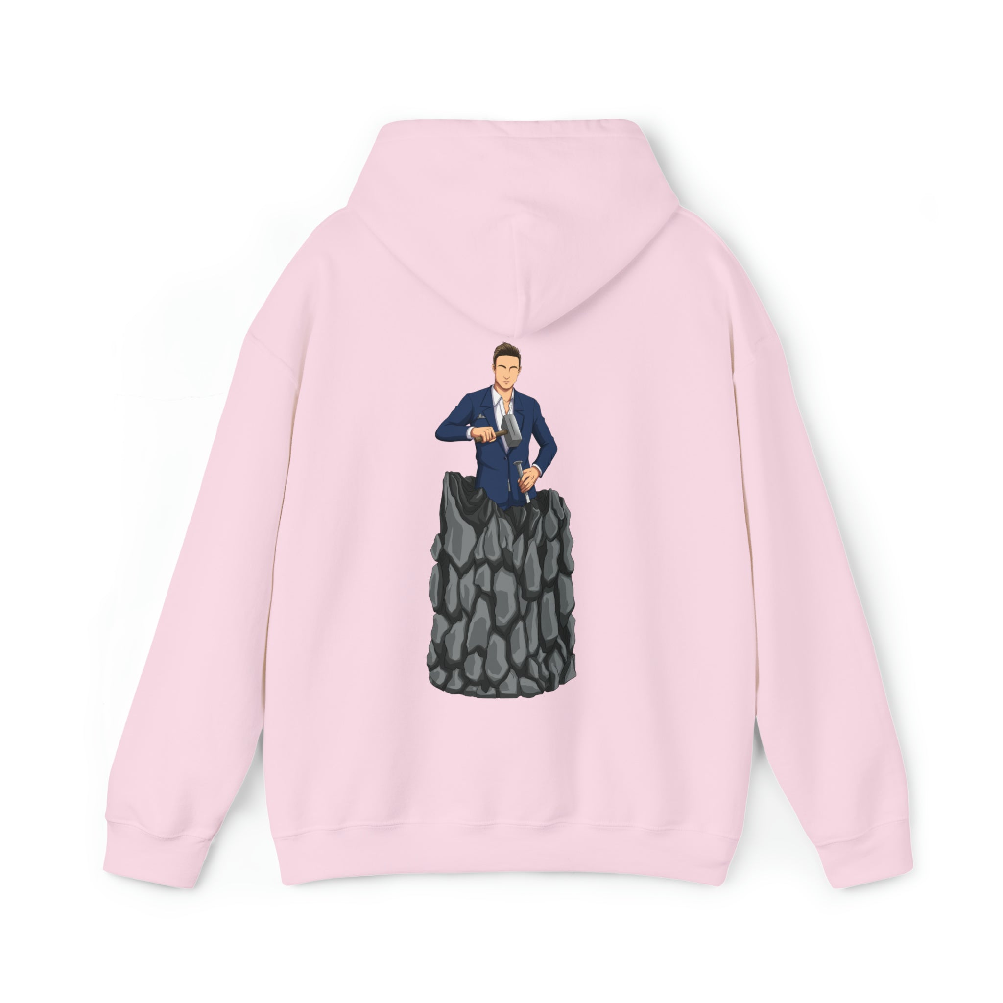 A person working hard to better his/herself - Heavy Blend™ Self-Made Hoodie - Man #5