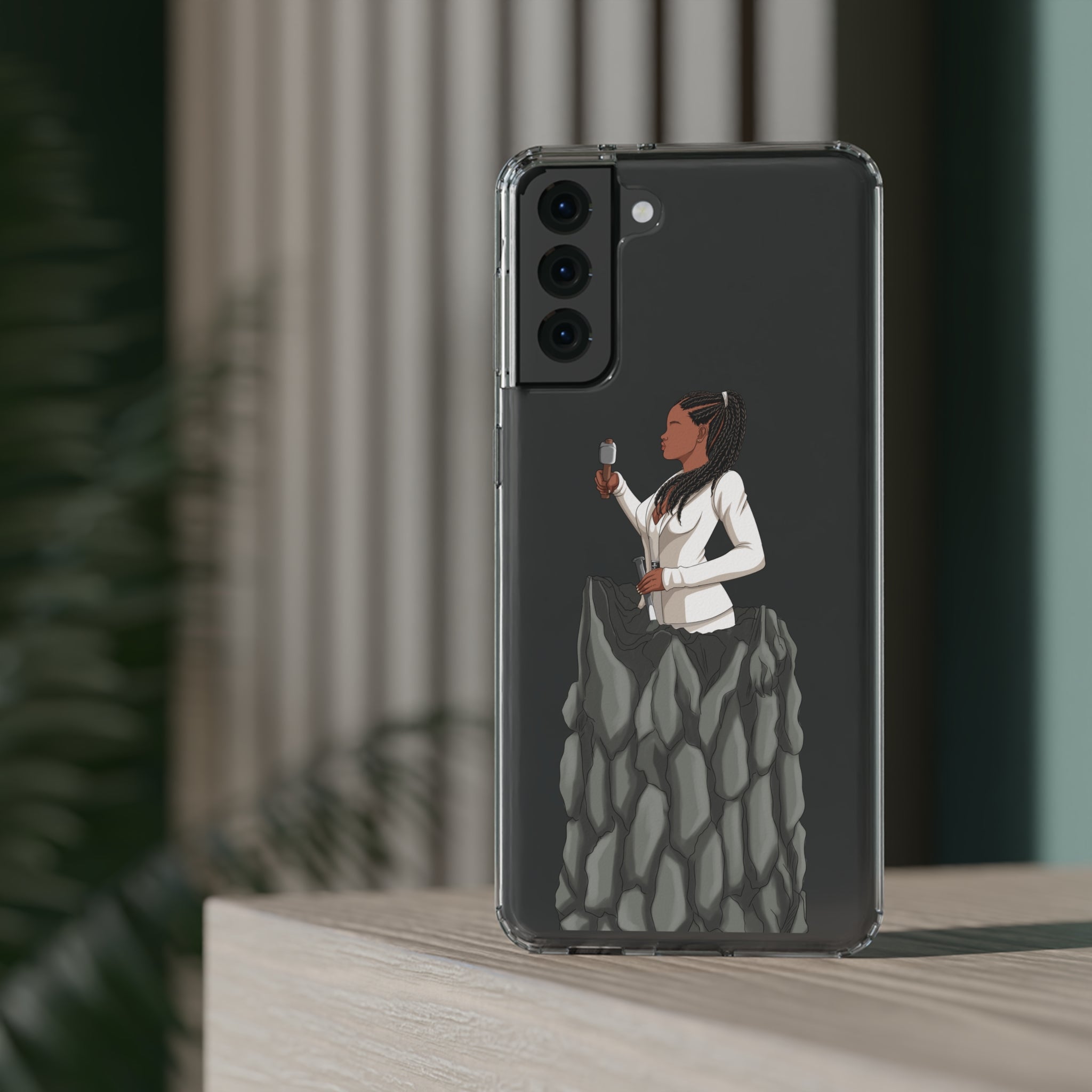 A person working hard to better his/herself - Clear Case - Self-Made Woman #4 - Breakthrough Collection