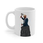 A person working hard to better his/herself - Ceramic Mug 11oz - Self-Made Man #7 - Breakthrough Collection