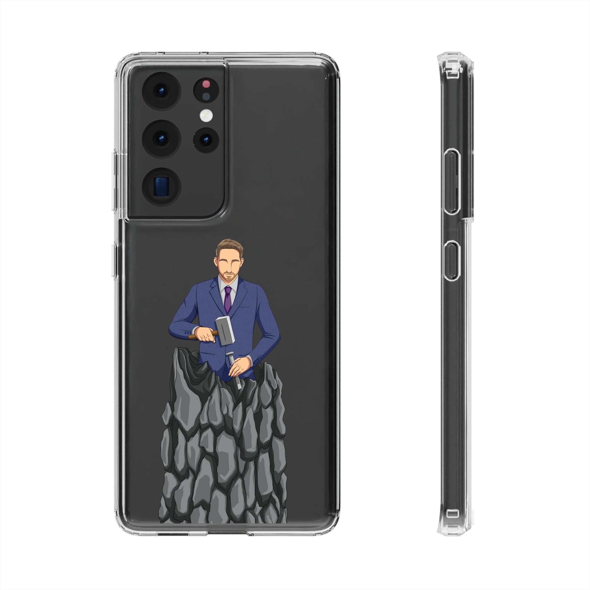 A person working hard to better his/herself - Clear Case - Self-Made Man #8 - Breakthrough Collection
