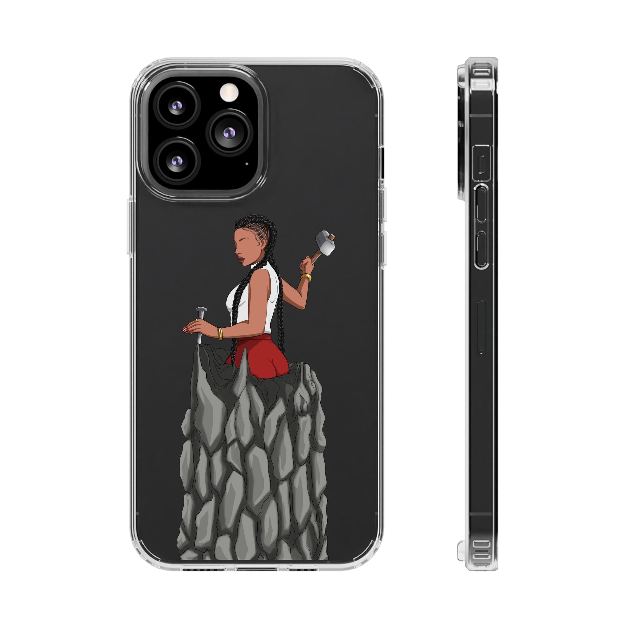 A person working hard to better his/herself - Clear Case - Self-Made Woman #7 - Breakthrough Collection