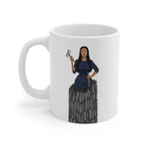 A person working hard to better his/herself - Ceramic Mug 11oz - Self-Made Woman #9 - Breakthrough Collection