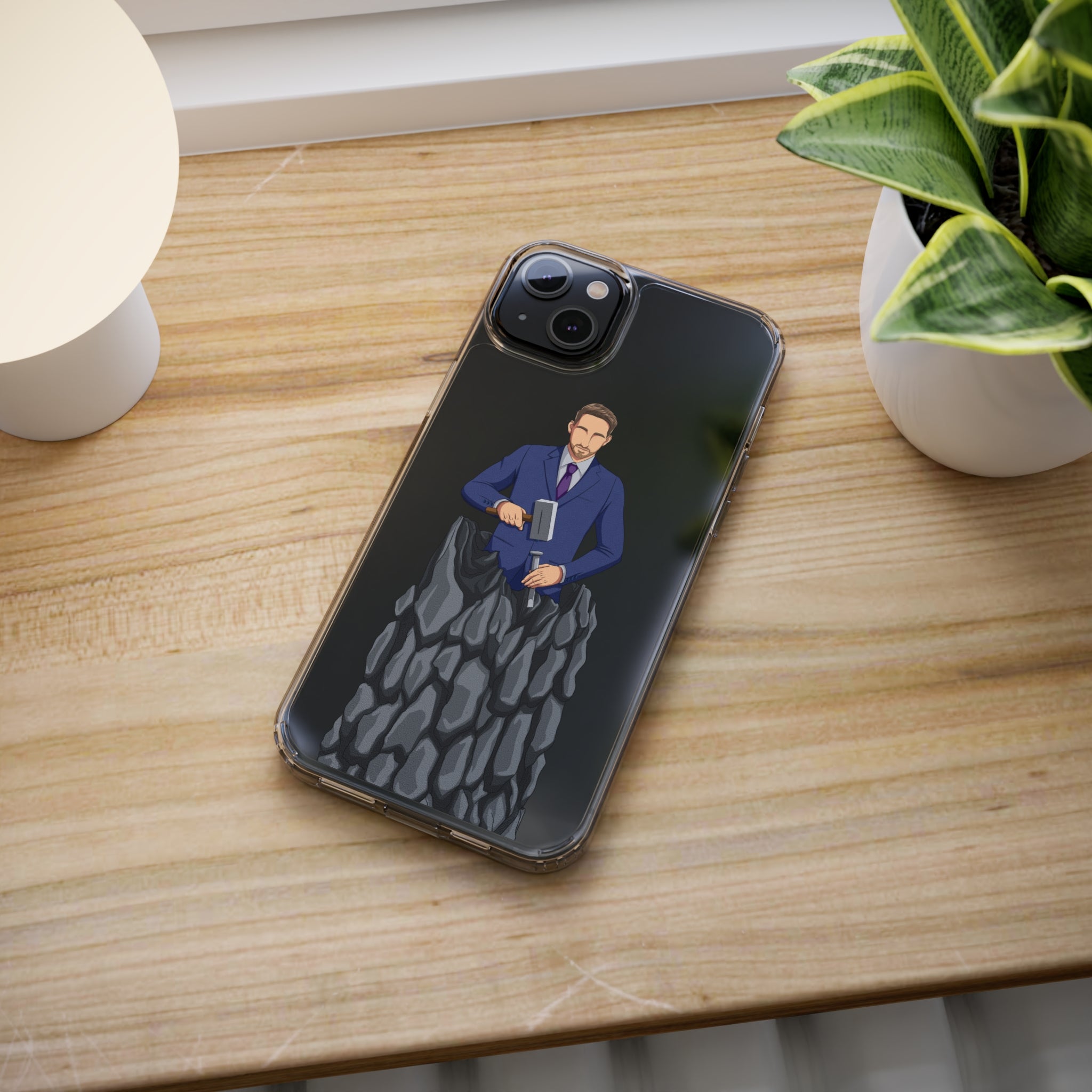 A person working hard to better his/herself - Clear Case - Self-Made Man #8 - Breakthrough Collection