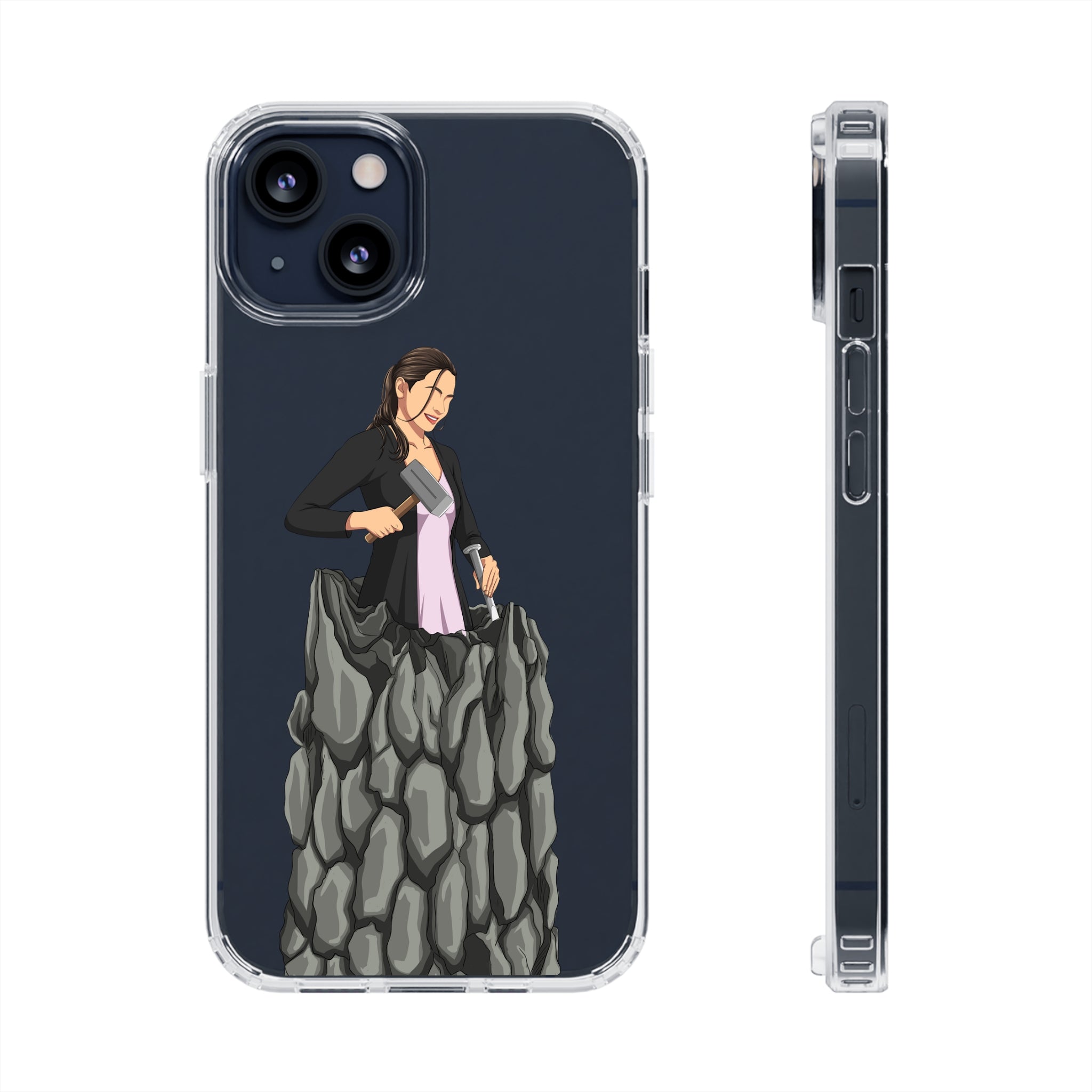 A person working hard to better his/herself - Clear Case - Self-Made Woman #8 - Breakthrough Collection