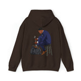 A person working hard to better his/herself - Heavy Blend™ Self-Made Hoodie - Man #11