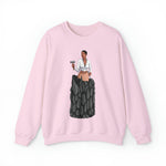 A person working hard to better his/herself - Self-Made Sweatshirt Heavy Blend™ Crewneck - woman #1 - Breakthrough Collection