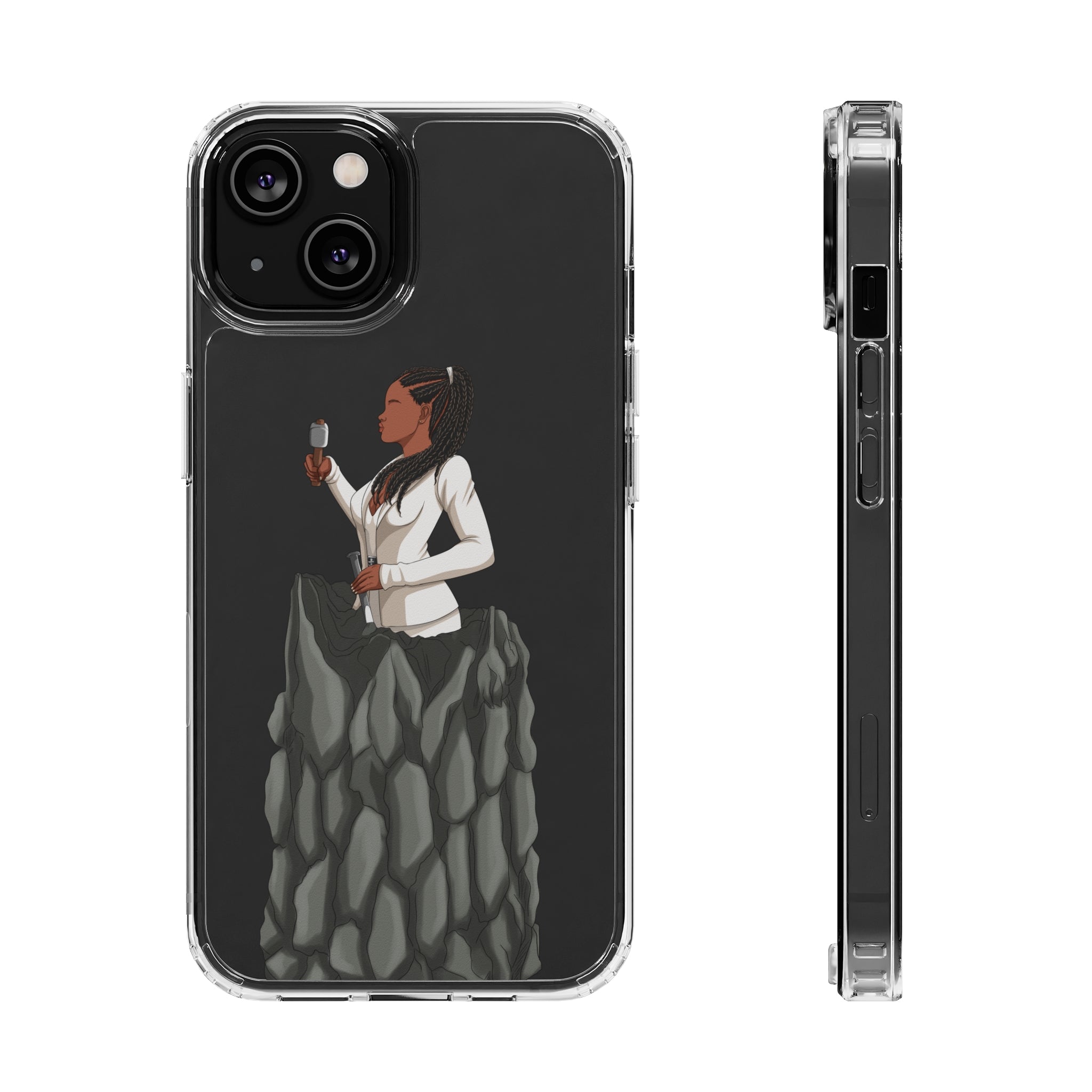 A person working hard to better his/herself - Clear Case - Self-Made Woman #4 - Breakthrough Collection