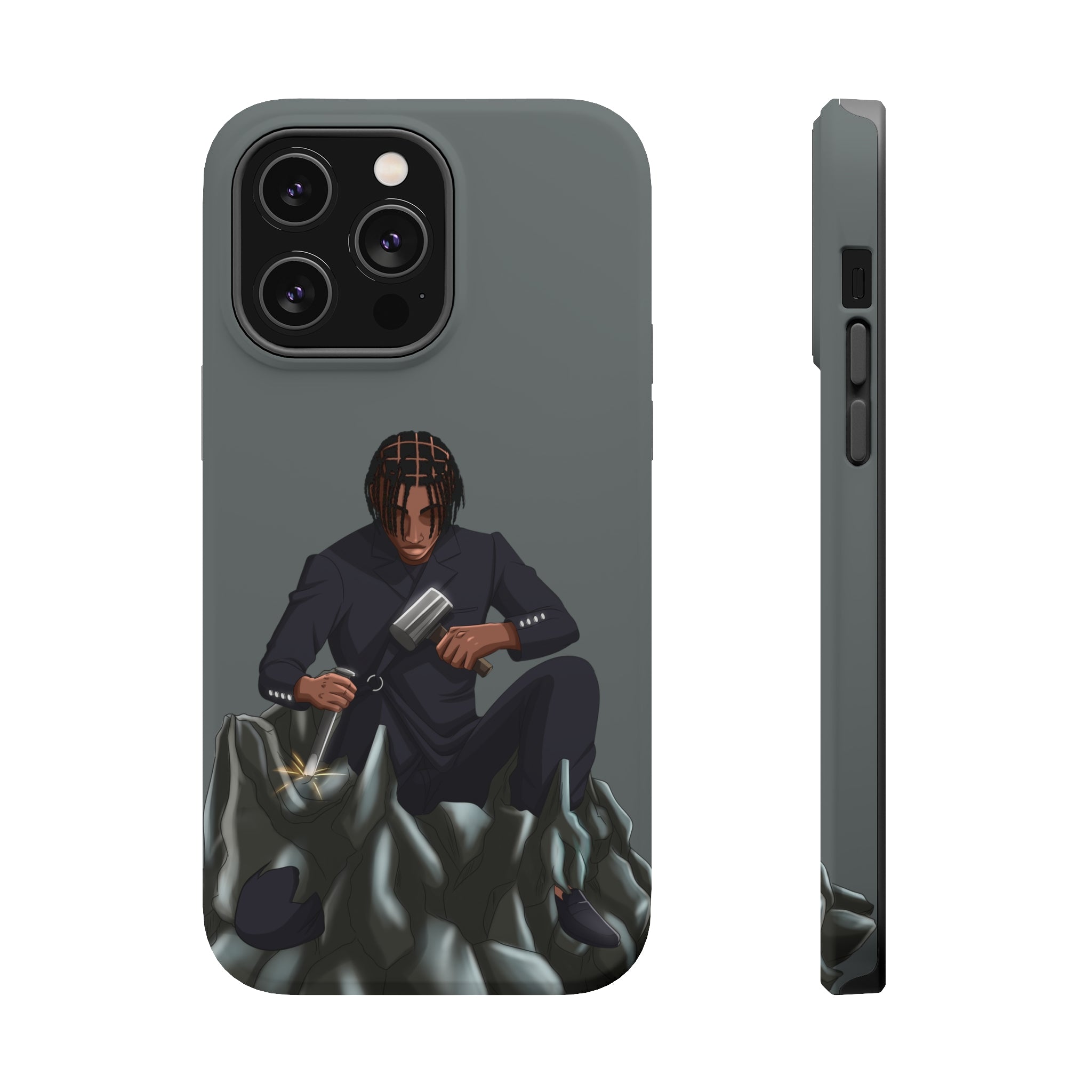 A person working hard to better his/herself - MagSafe Tough Case - Self-Made Man #13 - Breakthrough Collection