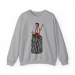 A person working hard to better his/herself - Self-Made Sweatshirt Heavy Blend™ Crewneck - woman #7 - Breakthrough Collection