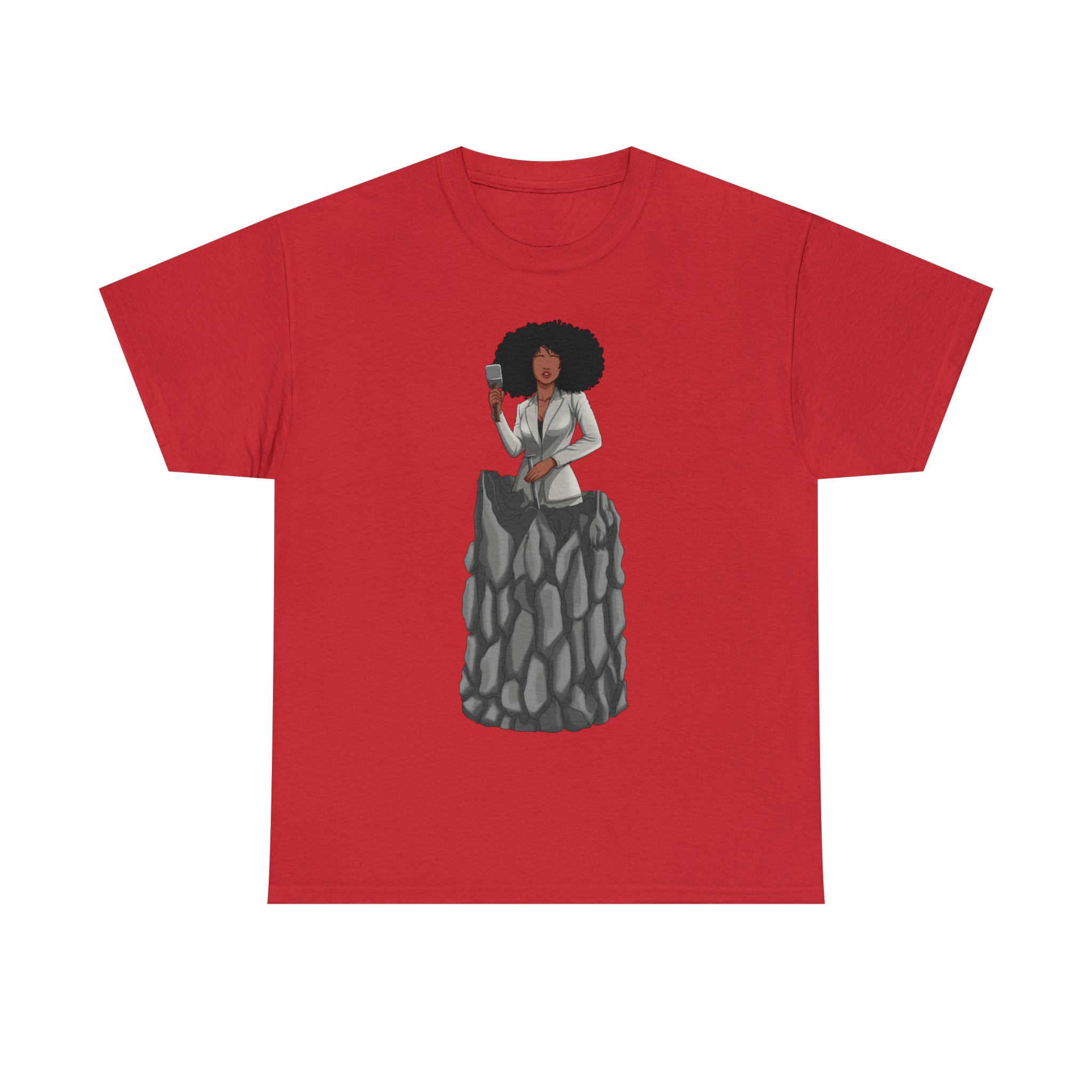 A person working hard to better his/herself - Heavy Cotton Self-Made T-shirt - self-made woman #6 - Breakthrough Collection