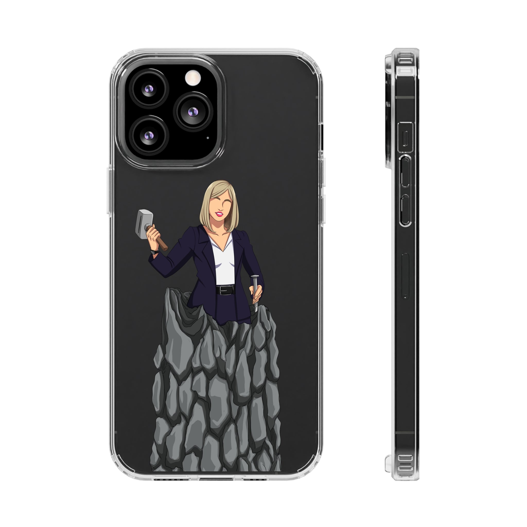 A person working hard to better his/herself - Clear Case - Self-Made Woman #3 - Breakthrough Collection